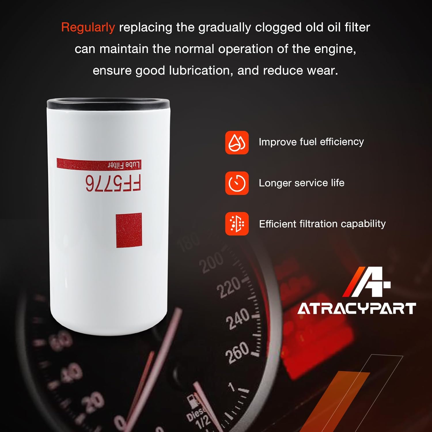 LF14000NN, FF5776, K37-1029 Oil/Fuel Filters Compatible with Cummins ISX15 ISX12 ISX16 Oil Change Kit，Fit for 2010-2017 Kenworth T680 T880 Peterbilt 389 579 trucks