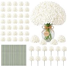 Bulk Artificial Hydrangeas, 104PCS White Faux Flower Set