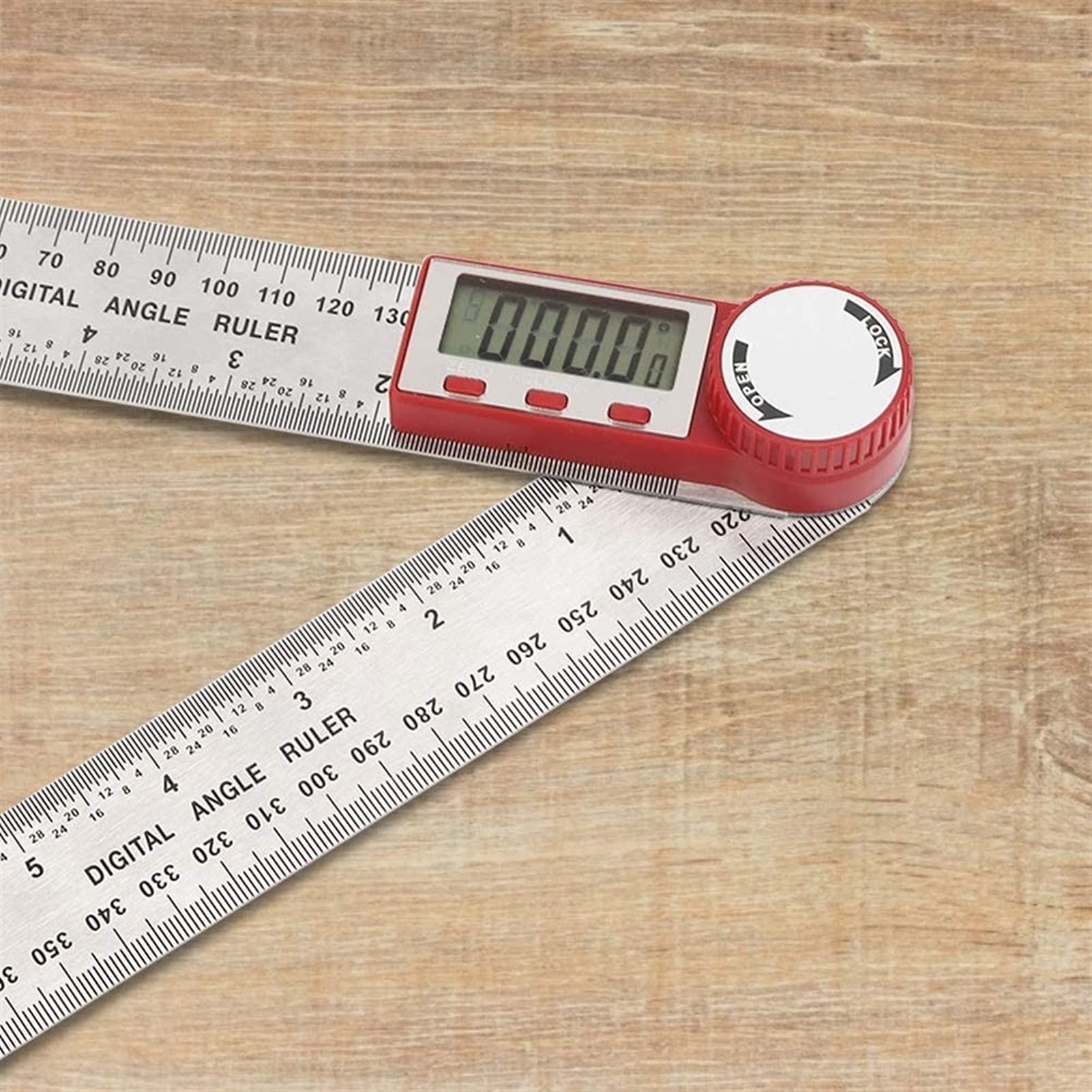 WJJ Righello Angolo Multifunzionale Angolo di misurazione ad Angolo di precisione elettronico Digital Display Angle Righer Glortractor di Lavorazione del Legno (2 PCS)