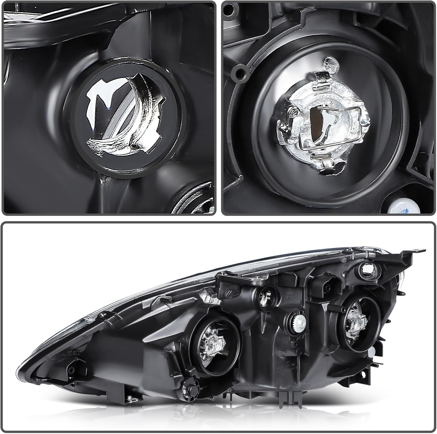 Headlight Assembly Compatible with for Acura RSX 2002-2004 Bulbs Not Included 33101S6MA01 33151S6MA01 AC2518101 AC2519101