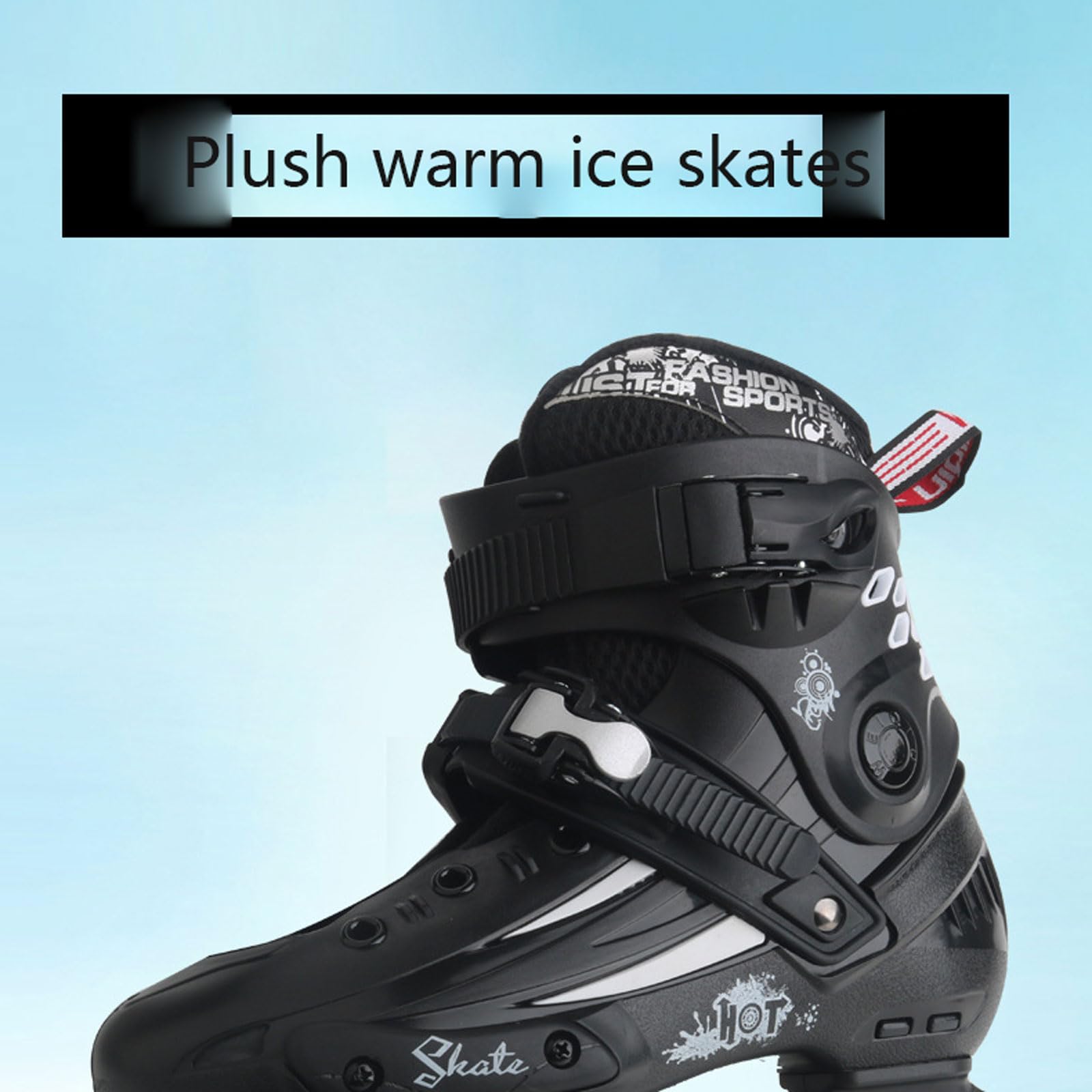 hombresPatines Artísticos de,Pro Patines de Hielo,Sistema de Cordones rápido y Hebilla de Bloqueo Push-Lock,Hoja de Acero Inoxidable,para Niñas y Niños Principiantes