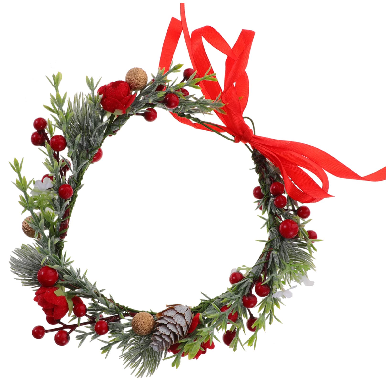SHERCHPRY 5pezzi di Fiori Finta con Foglie per Donne Cerchietto Elegante per Matrimonio e Feste Accessorio Creativo per Sposa e Damigelle Decorazione per Eventi e Foto
