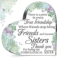 Vista 13 de Spiareal Regalos de amigos para mujeres, amistad, mejor amiga, Día de Galentine, placa de regalo de cumpleaños para hermana de flores, regalo