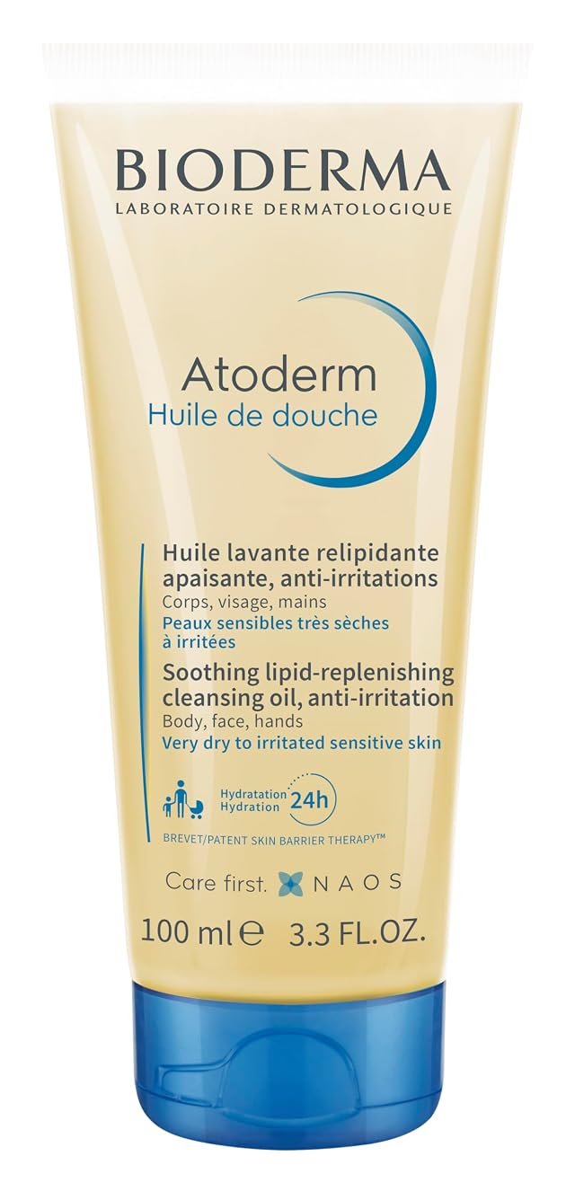 Bioderma Atoderm Shower Oil Cleansing Oil For Face Body Nourishing Cleansing Oil For Dry to Atopic Sensitive Skin