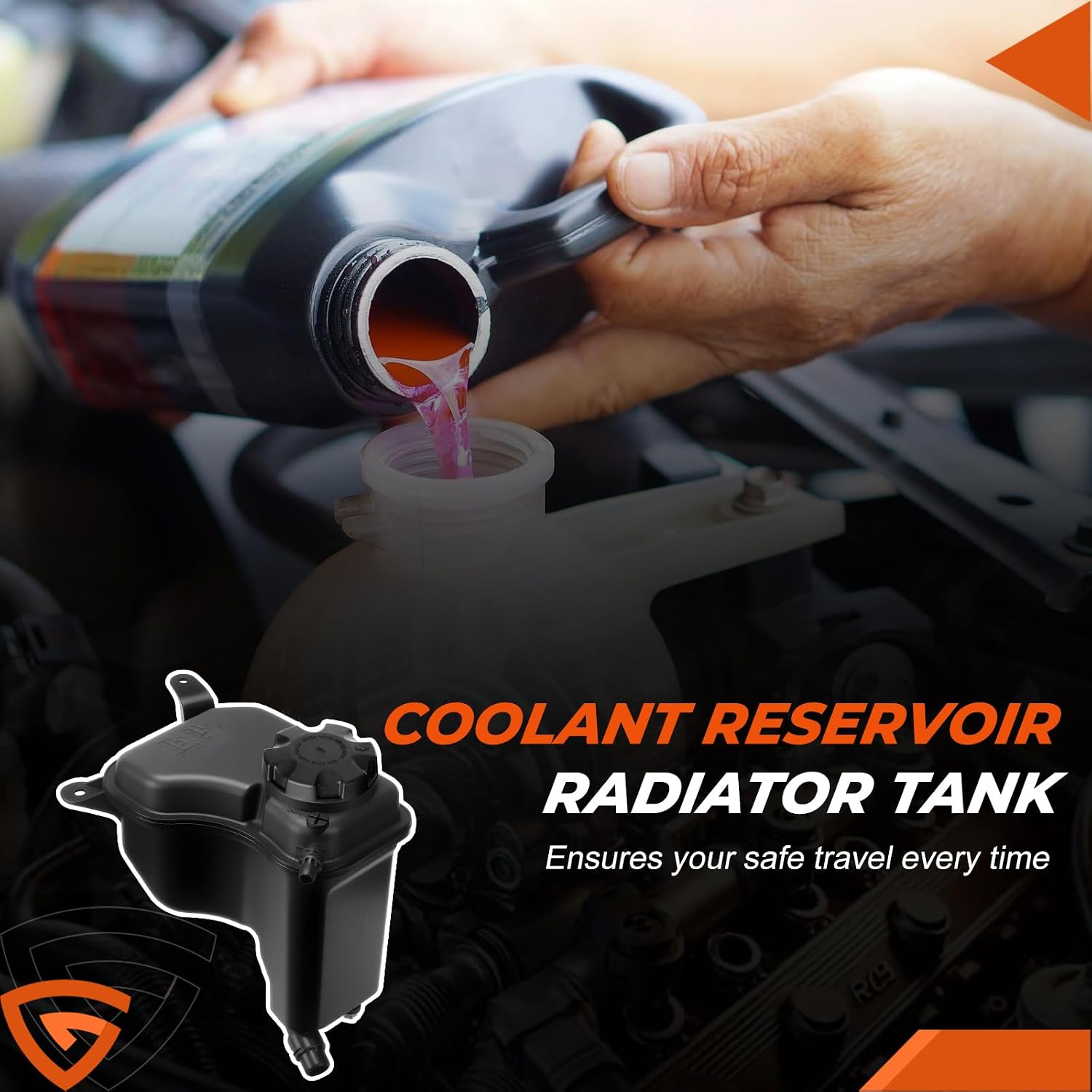 GEARLAST Coolant Reservoir Tank for BMW E90 E92 328i 335i 2006-2013 X1 Z4 | Coolant Overflow Tank & Radiator Reservoir, #Replace 17137607482 17137640514 17137567462 Expansion Tank w/Cap