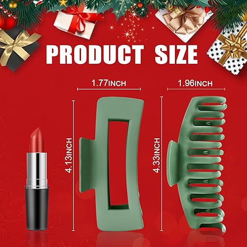 Miniatura 67 de TOCESS Paquete de 8 pinzas grandes para el cabello para mujer, pinzas de garra grandes para cabello fino y rizado, agarre fuerte de los años 90