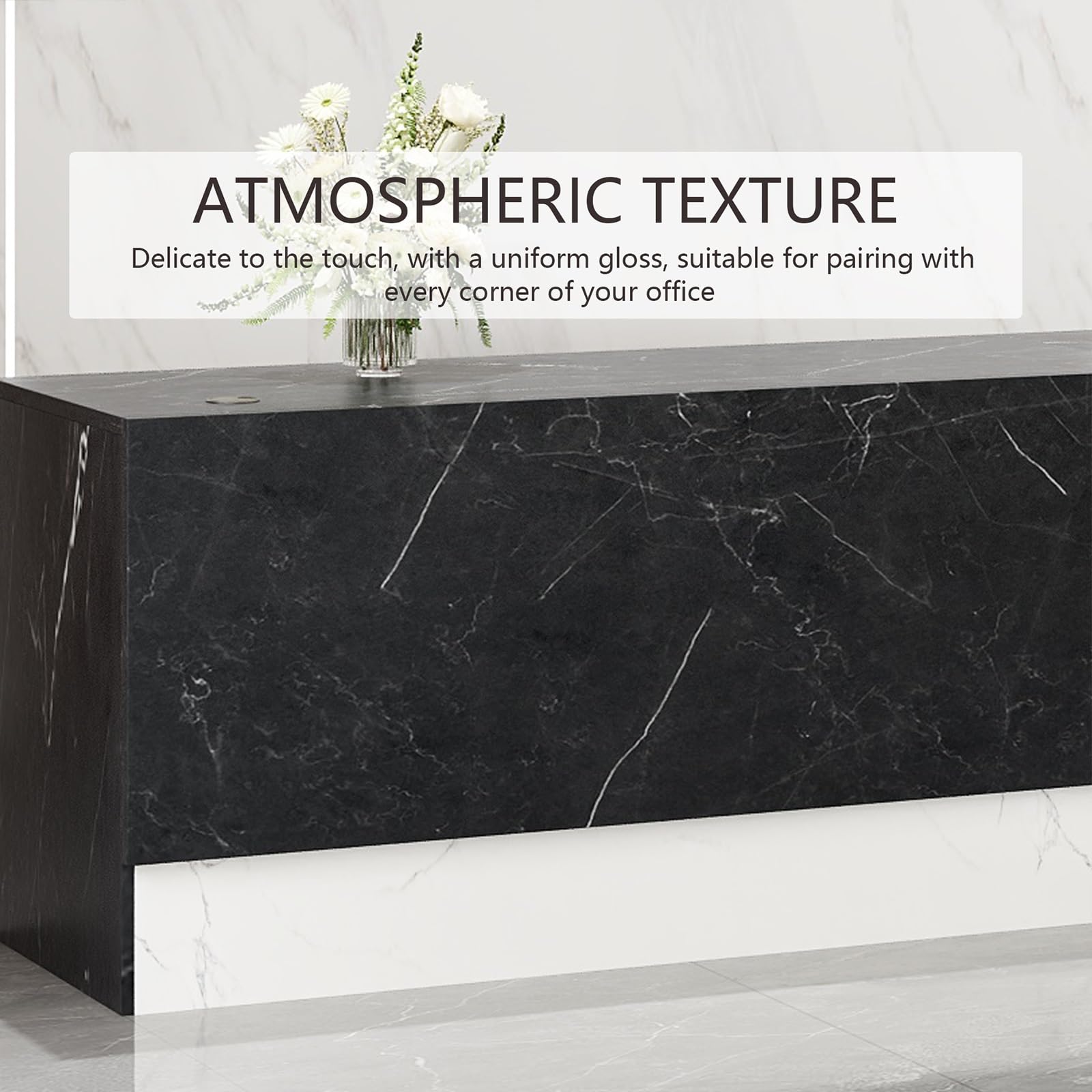 Moderno Recept Desk con Ders Bancone Bianco per Parrucchieri Uffici Alberghi e Negozi di AbbigliamentoVersatile Recept Pelliccia per Aziende Estetiche