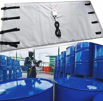 Professional 55/275 Gallon Full Cover IBC Tote/Tank Heater Blanket, 2300W/4000W, Quickly Heat and Optional Adjustable Temp 0150C, for IBC Plastic Tank,Grey-55Gallon/200L