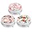 3 Pack Pill Box, Small Pill Case for Purse & Pocket, Cute Travel Medicine Organizer, Portable Medicine Container Holder to Hold Vitamins, Medication, Fish Oil & Supplement, Pink White Flowers