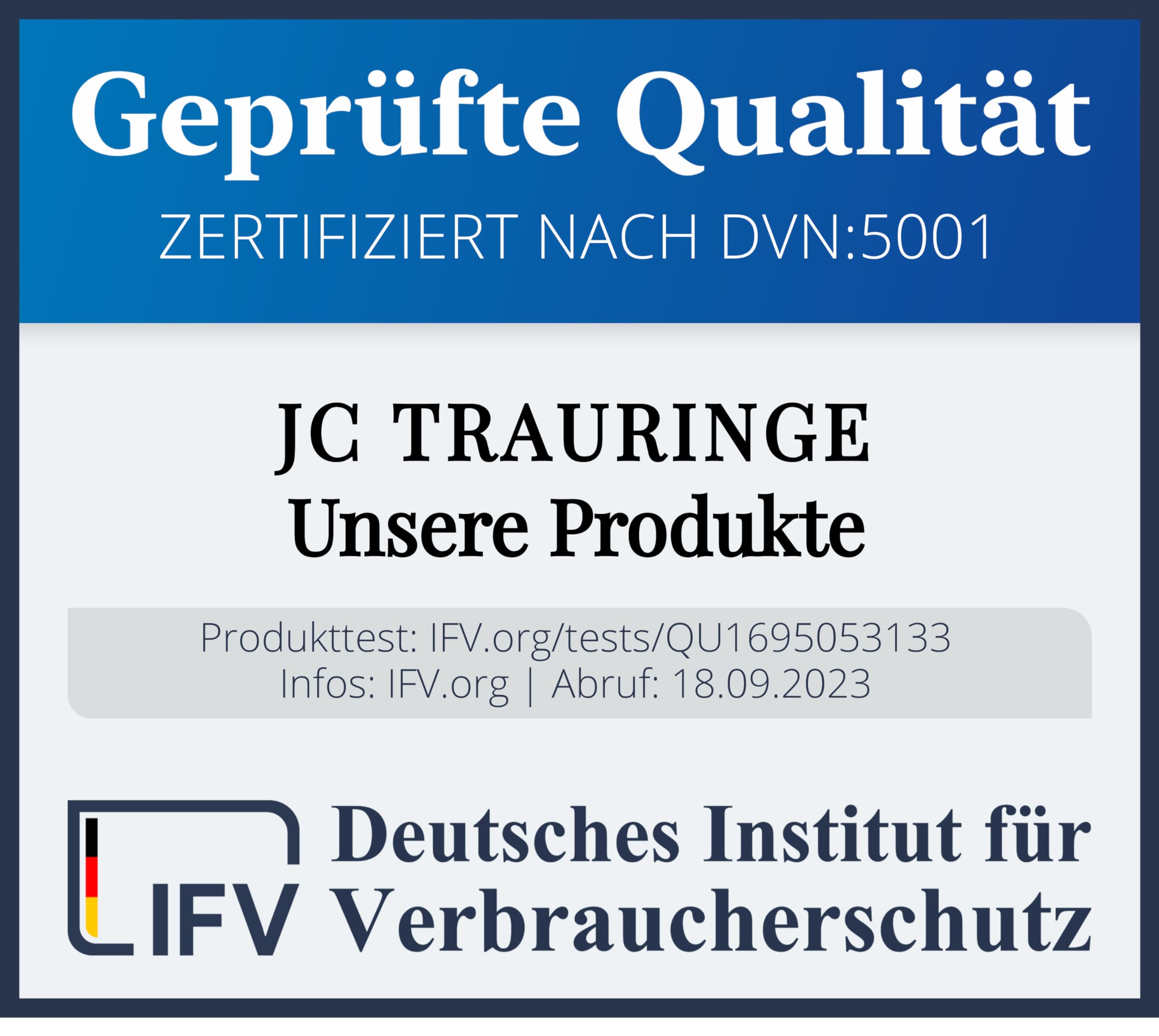 JC Trauringe 925er Sterling Silber Paar-Preis I Eheringe mit kostenfreier Gravur I Partnerringe 5 mm breit inkl. Etui I Damen-Ring mit Zirkonia-Steinen I Größe 48 bis 72 I S052-S