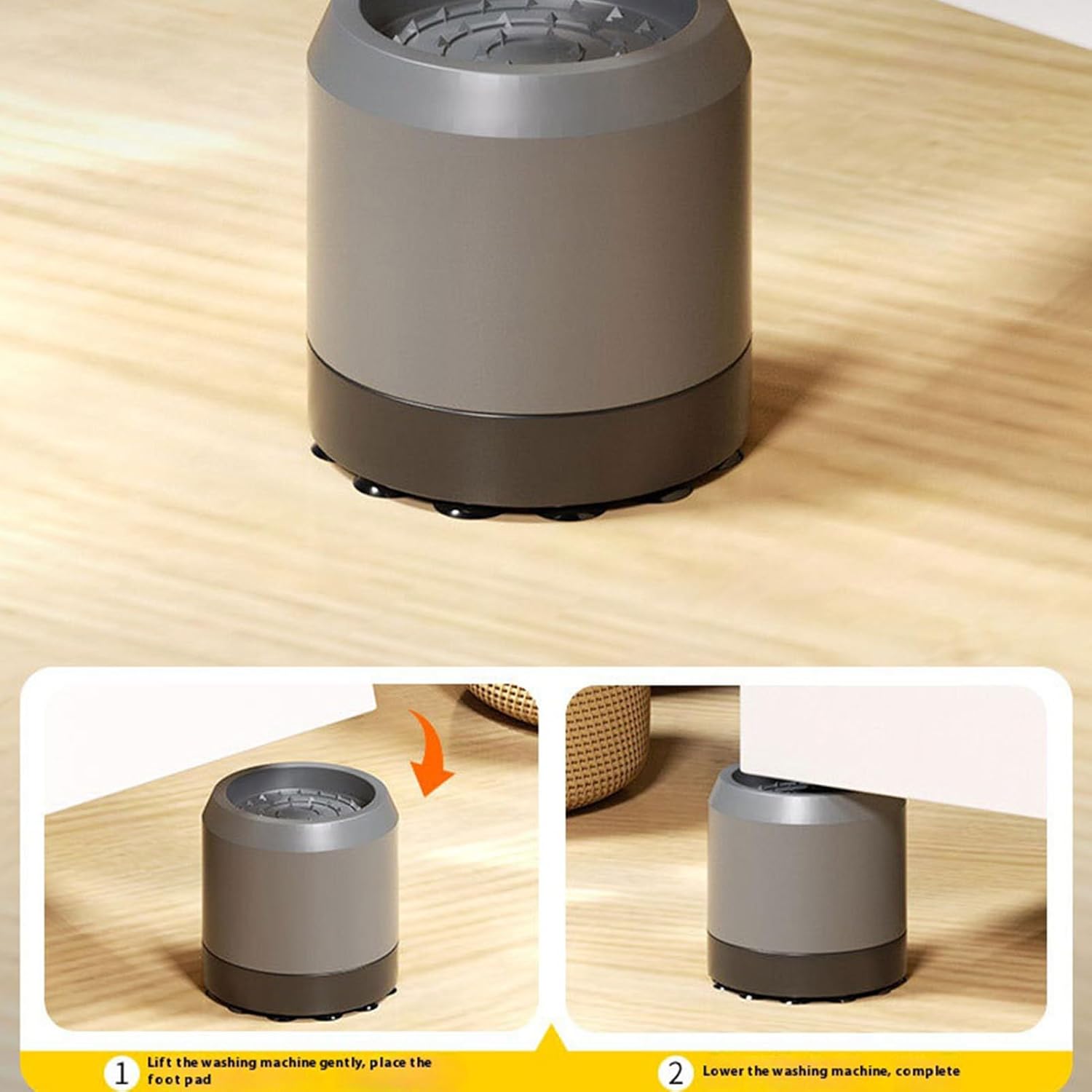 Anti-vibration Mat - 4 Pieces Anti Vibration Pads For Washing Machine | Washingmachine Shock Absorbers | Stops Moving, Suction Cup Washingmachines Stabilizer Support Mat For Home Kitchen