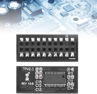 TPM 2.0 Module, Encryption Security Module LPC Interface 20 Pin Remote Card Encryption Security Board Electronic Components for Motherboard Compatibility with MSI, GIGA, ETC