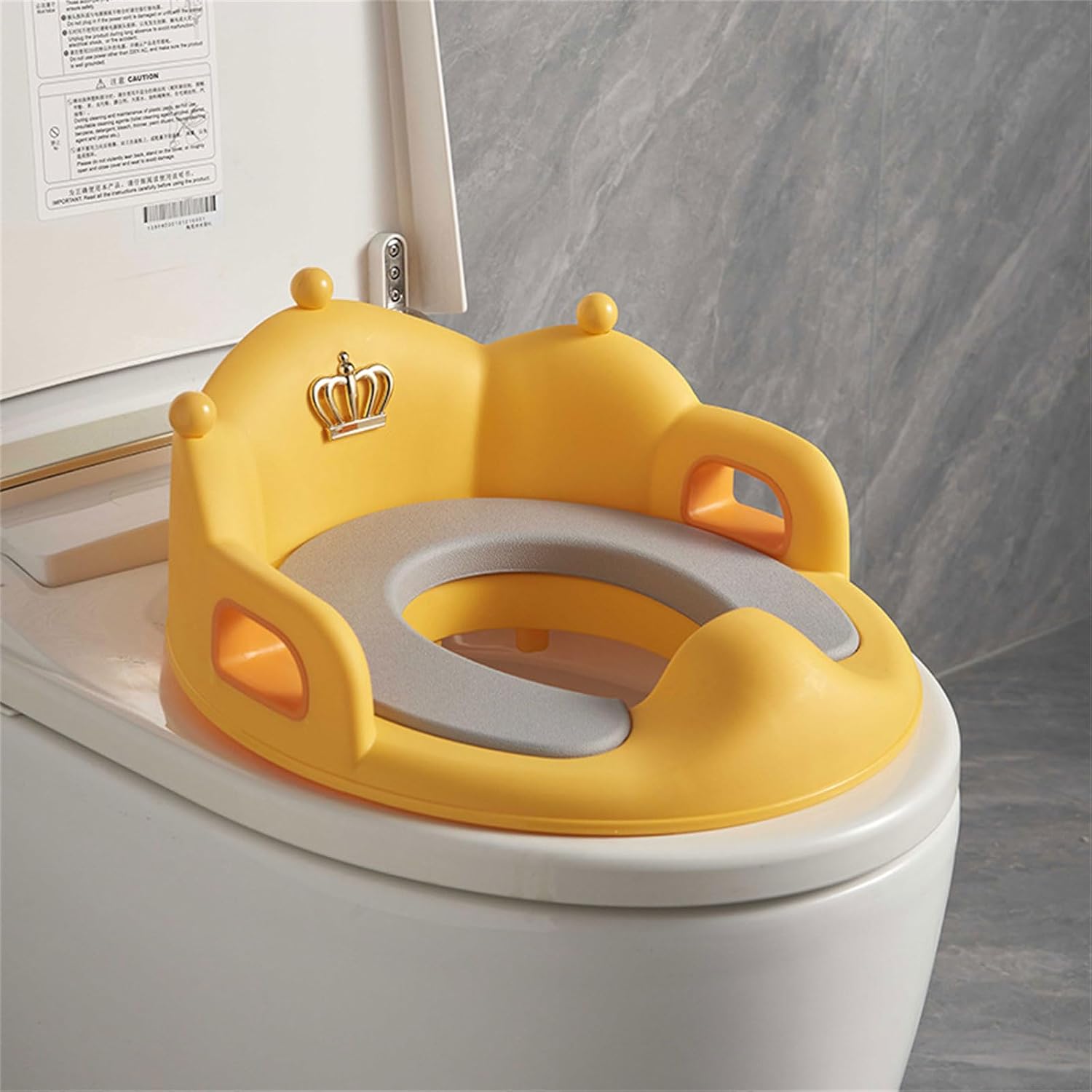 Toilet Seats For Boys Girls Potty Training Toilet Seats With Handle Splash Guard Rubber Rims Children Potty Seats