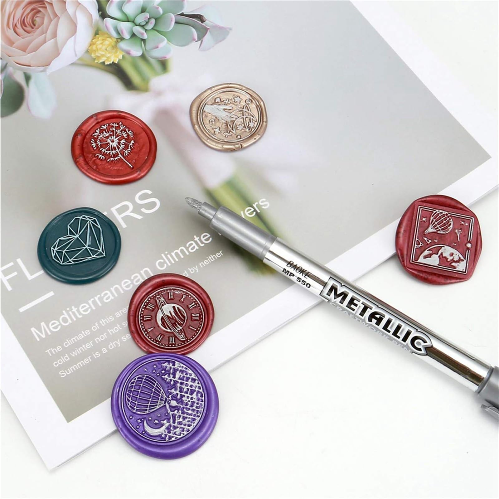 Siegelwachs Wachssiegel-Stempel-Set, Löffel, Ofenkerzen, Twizeer | For DIY Scrapbooking Hochzeit Umschlag Einladung Dekoration Papierkarte
