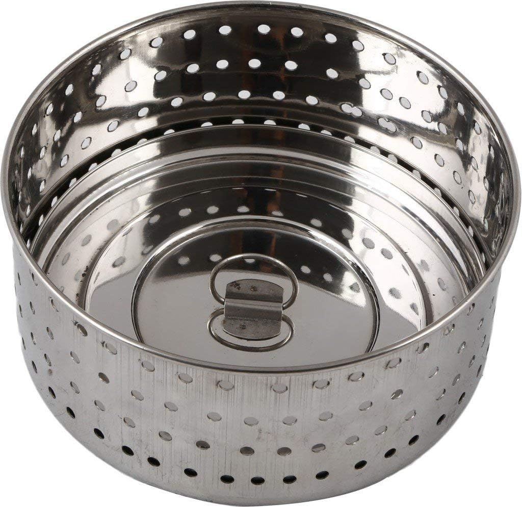 Stainless Steel Paneer Mould Tofu Container Silver Color Cheese Maker Strainer Paneer Press Steel Cheese Mould - 500 ML