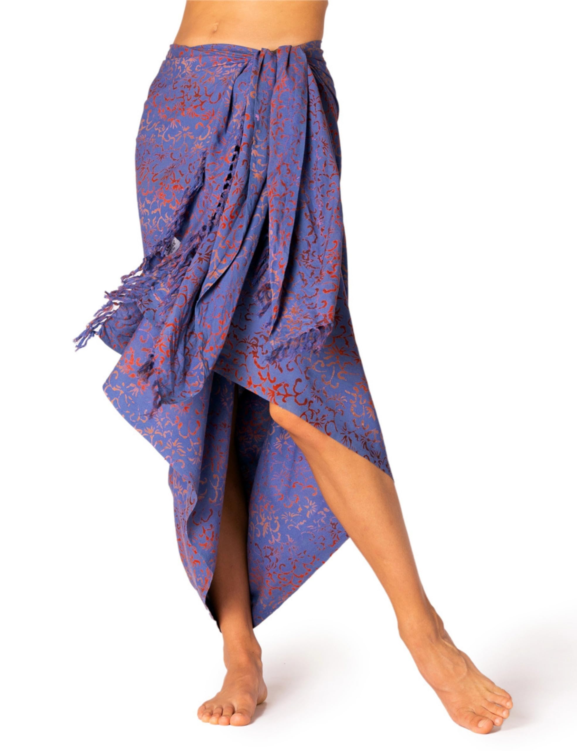 PANASIAM Sarong B106 blue flower, L