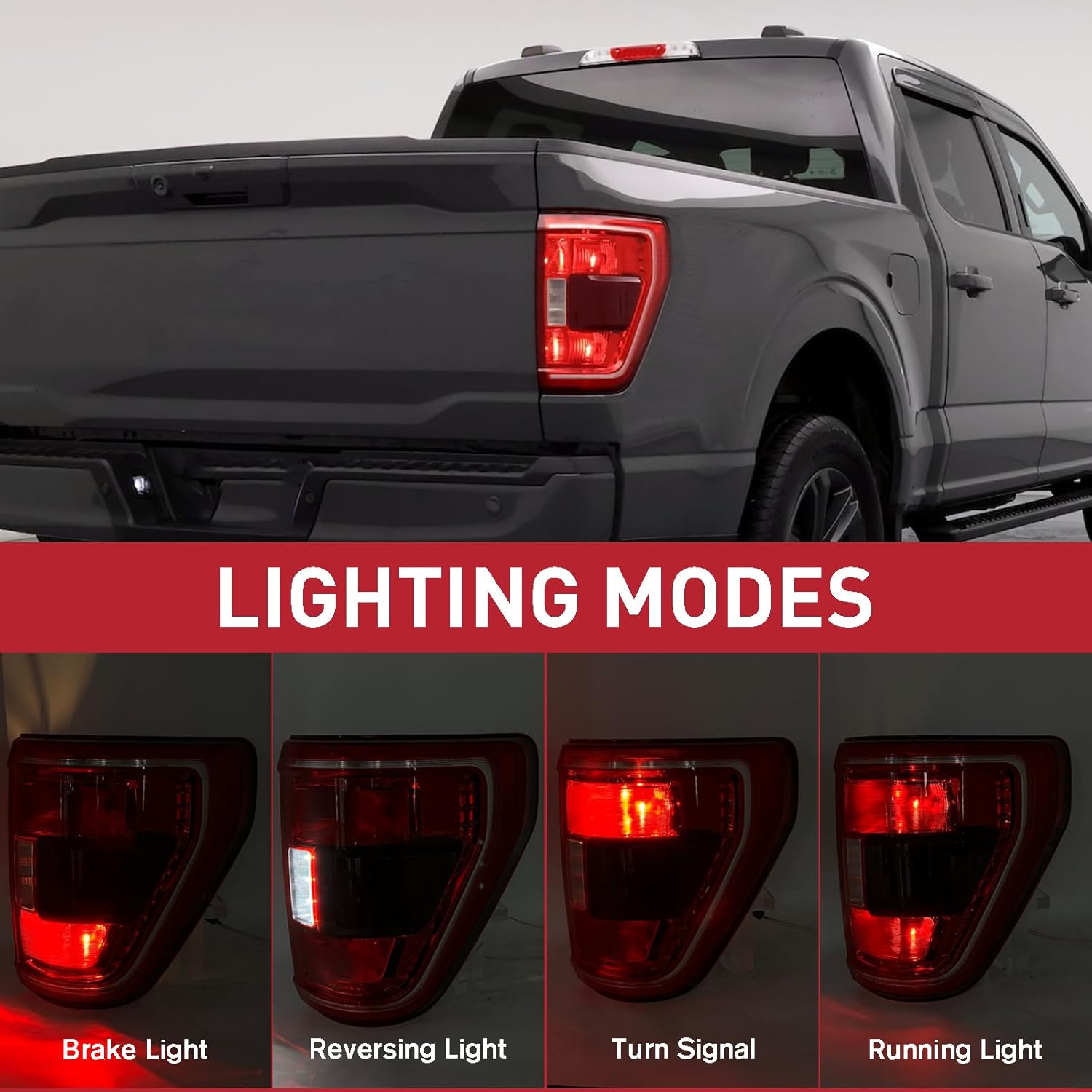 LED Halogen Tail Light Rear Lamp Assembly w/Blind Spot (Module NOT Included) Compatible for 2021 2022 2023 Ford F150 F-150 XLT Right Passenger Side ML-3Z13-404-C