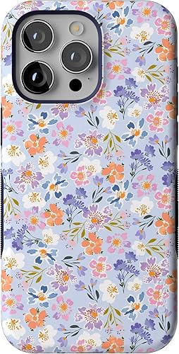 Vista 312 de Casely Funda para iPhone 15 Pro Jardín Secreto Flores mixtas Funda atrevida Compatible con MagSafe y botón de acción Jardín Secreto Floral