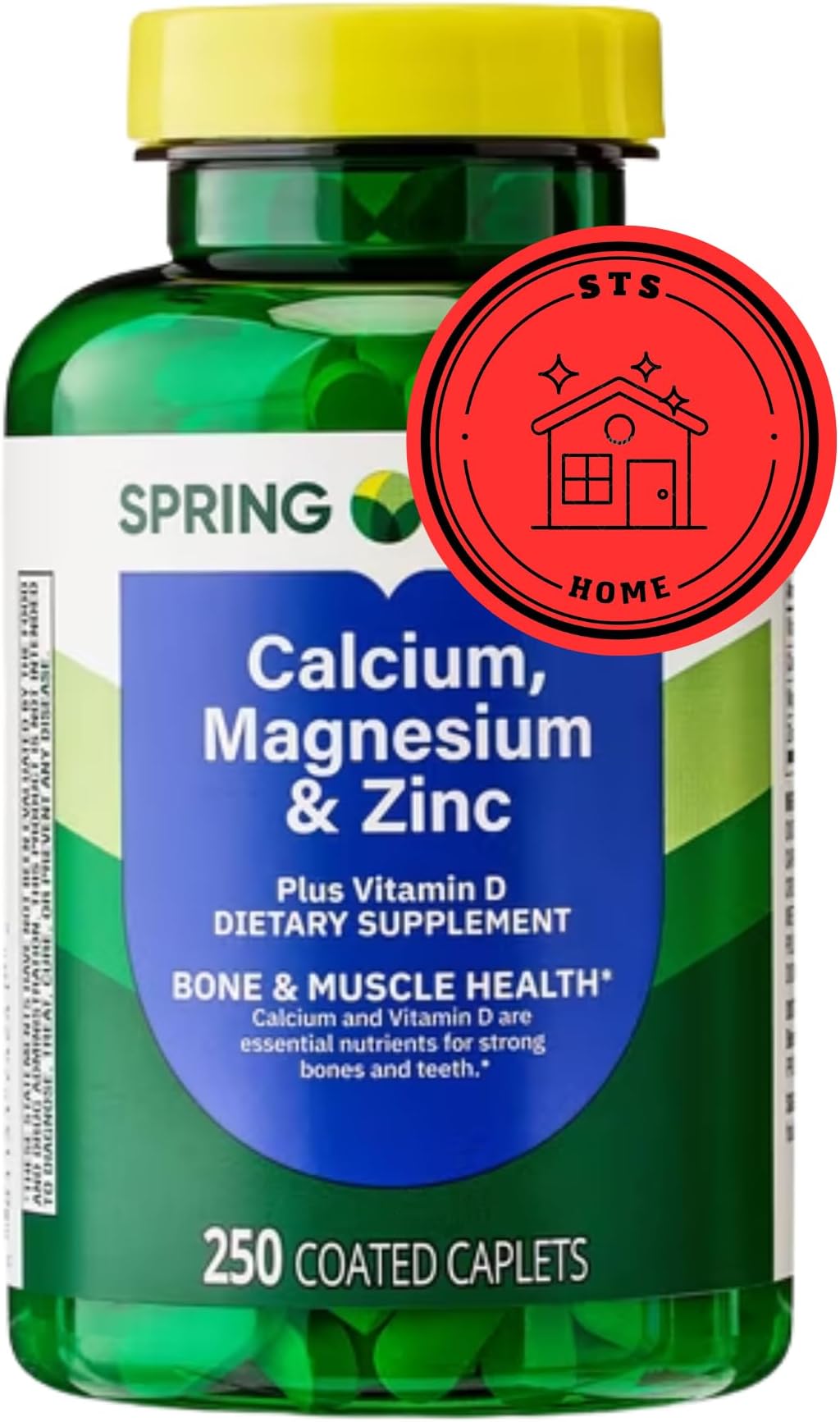 Calcium Magnesium Zinc with Vitamin D3 | Calcium Supplement | Calcium Magnesium Zinc | Calcium 600 mg with vitamin D3 | Calcium Magnesium Supplement + STS Sticker.