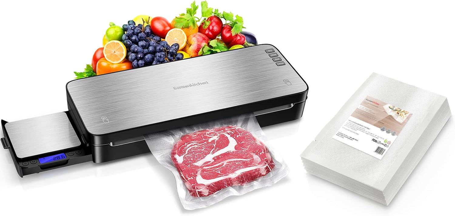 Heavy Duty Vacuum Sealer Bags For Food, 100 Quart 8" x 12