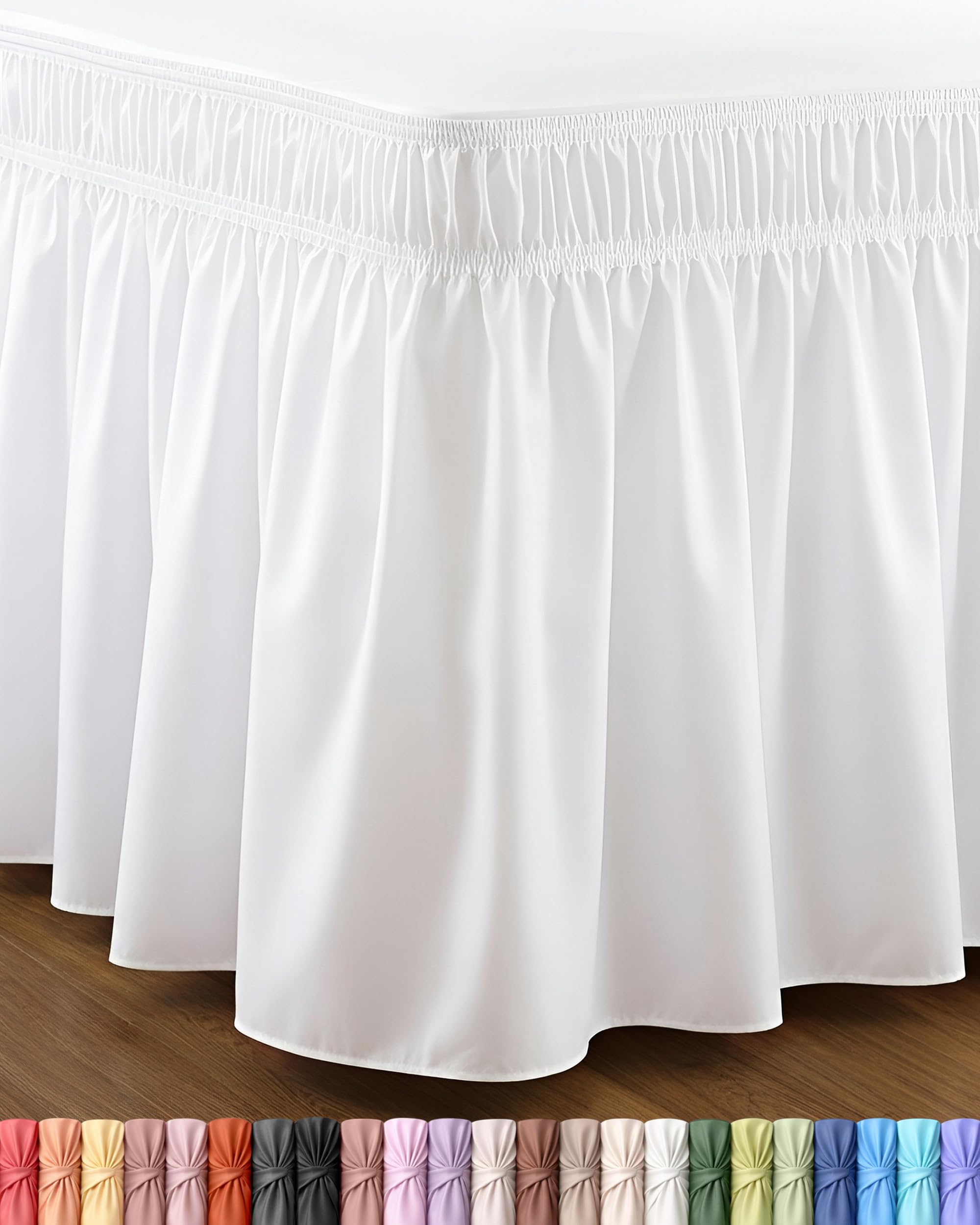 Utopia Bedding Valance Sheet - Single-90x190cm - White