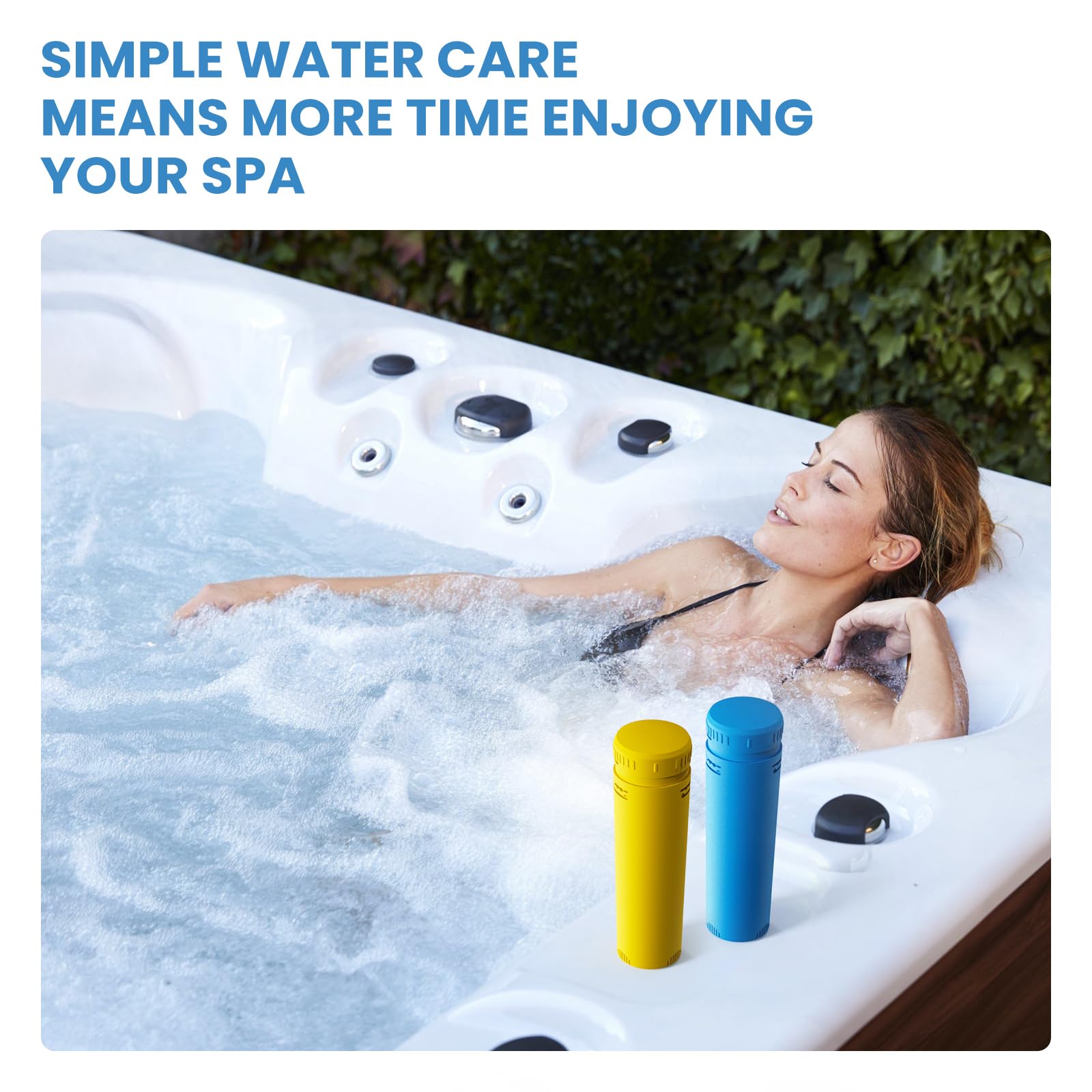 Kit de cartucho mineral + cartucho de bromo de repuesto compatible con el sistema flotante Frog Serene de bañera de hidromasaje, paquete de 4 meses (1+5)