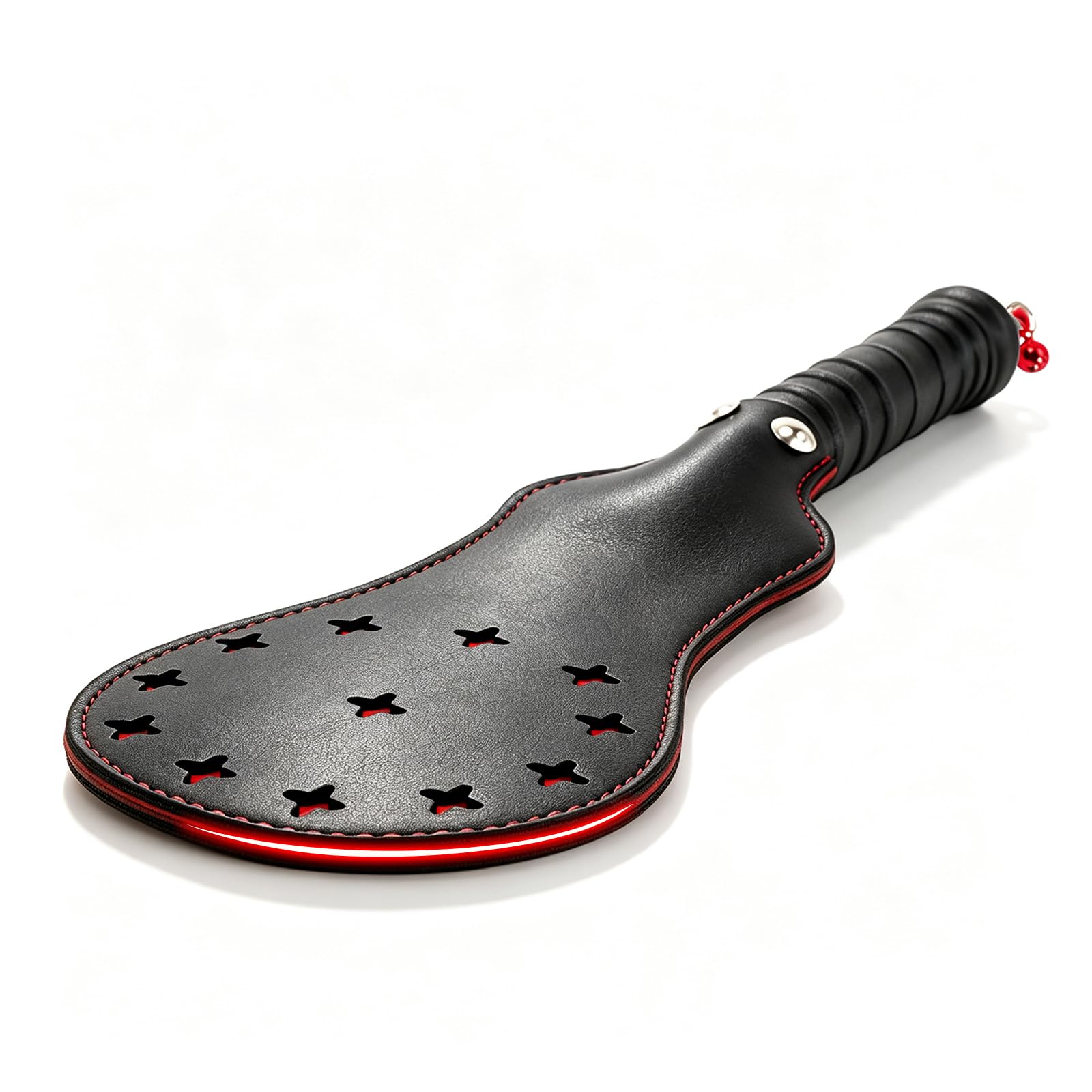 Leather Sex Spanking Paddle with Star Pattern for Beginners Couples BDSM