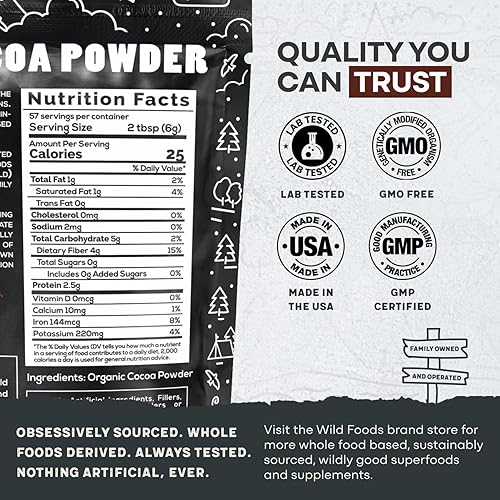 Miniatura 2 de Cacao orgánico crudo en polvo, hecho a mano, de origen único, comercio justo, cacao no alcalinado de Perú (24 onzas)