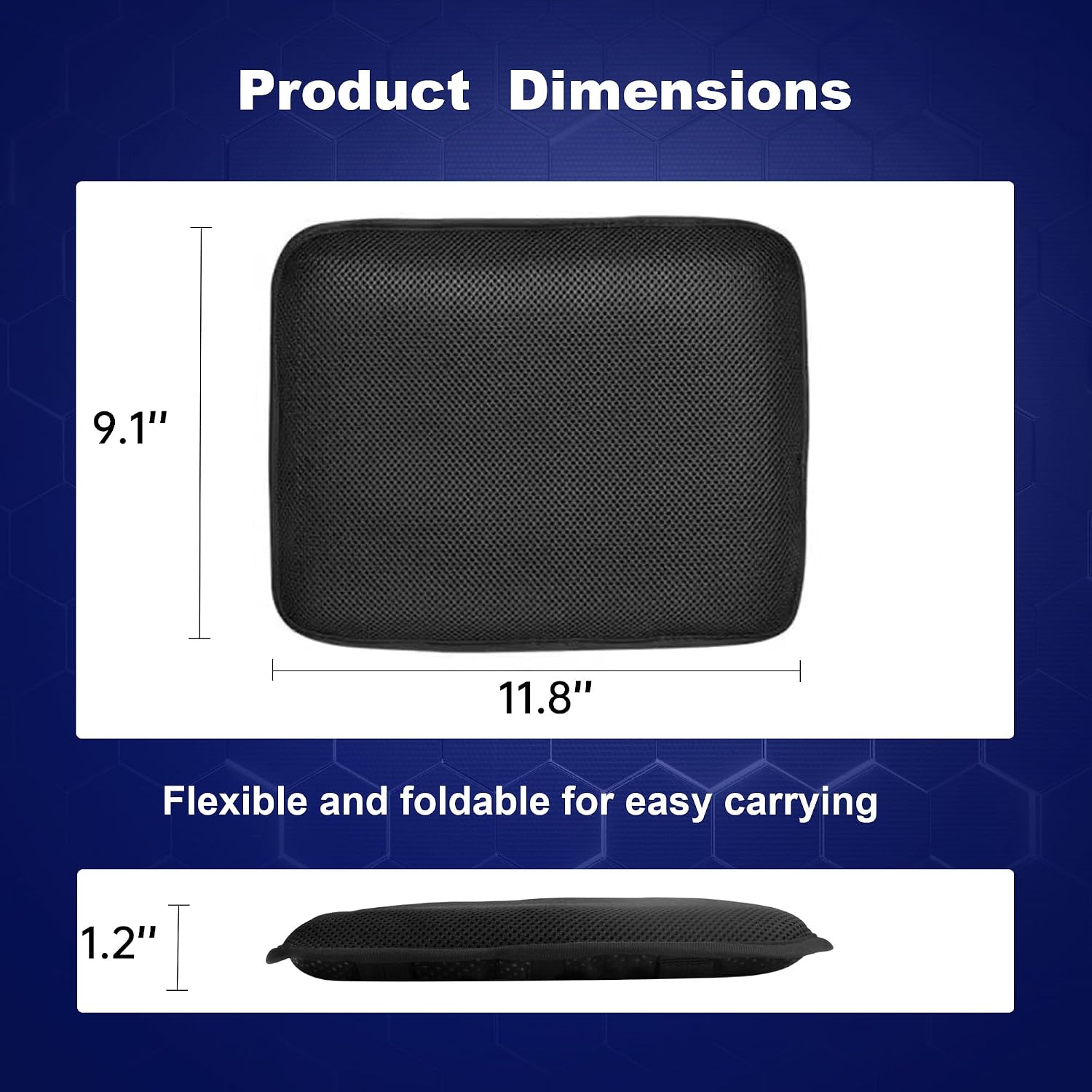 JAGASOL Motorcycle Gel Seat Cushion - Ultimate Comfort for Bike Riding and Long Trips - Fits Most Motorcycles & ATVs, Small Size