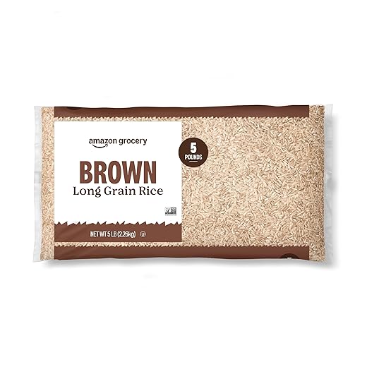 Amazon Grocery Brown Long Grain Rice 5lb