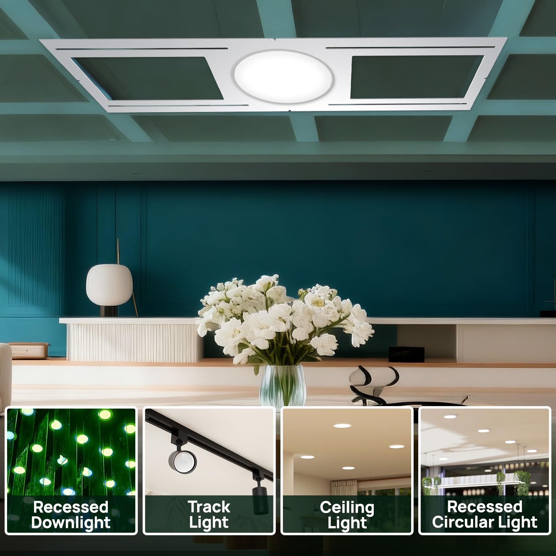 Recessed Light Housings - 48 Pack Sidasu Plates -7 Recessed Light Housings - 48 Pack Sidasu Plates -7