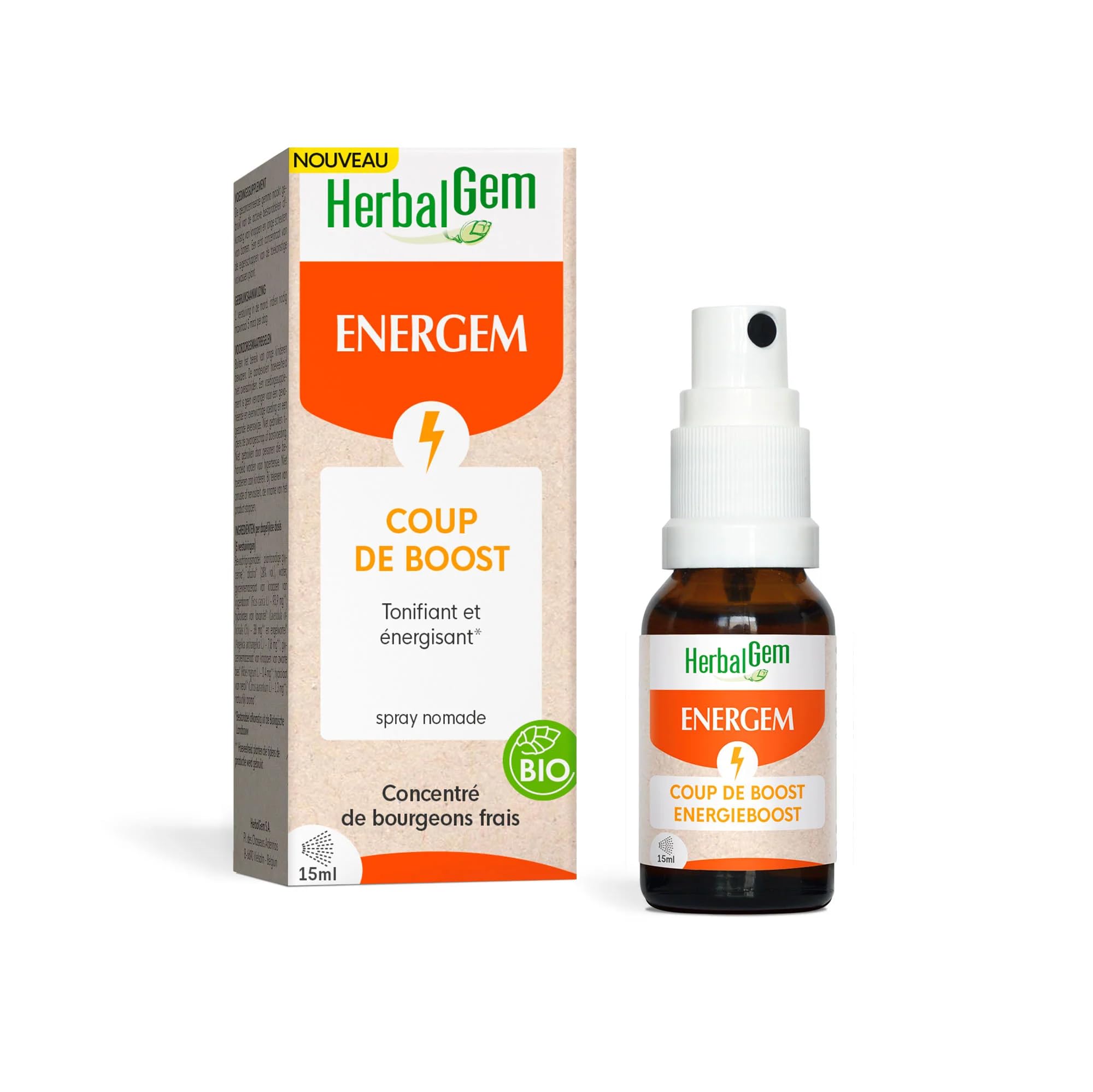 HerbalGem EnerGem Coup de Boost Bio Spray 15 ml