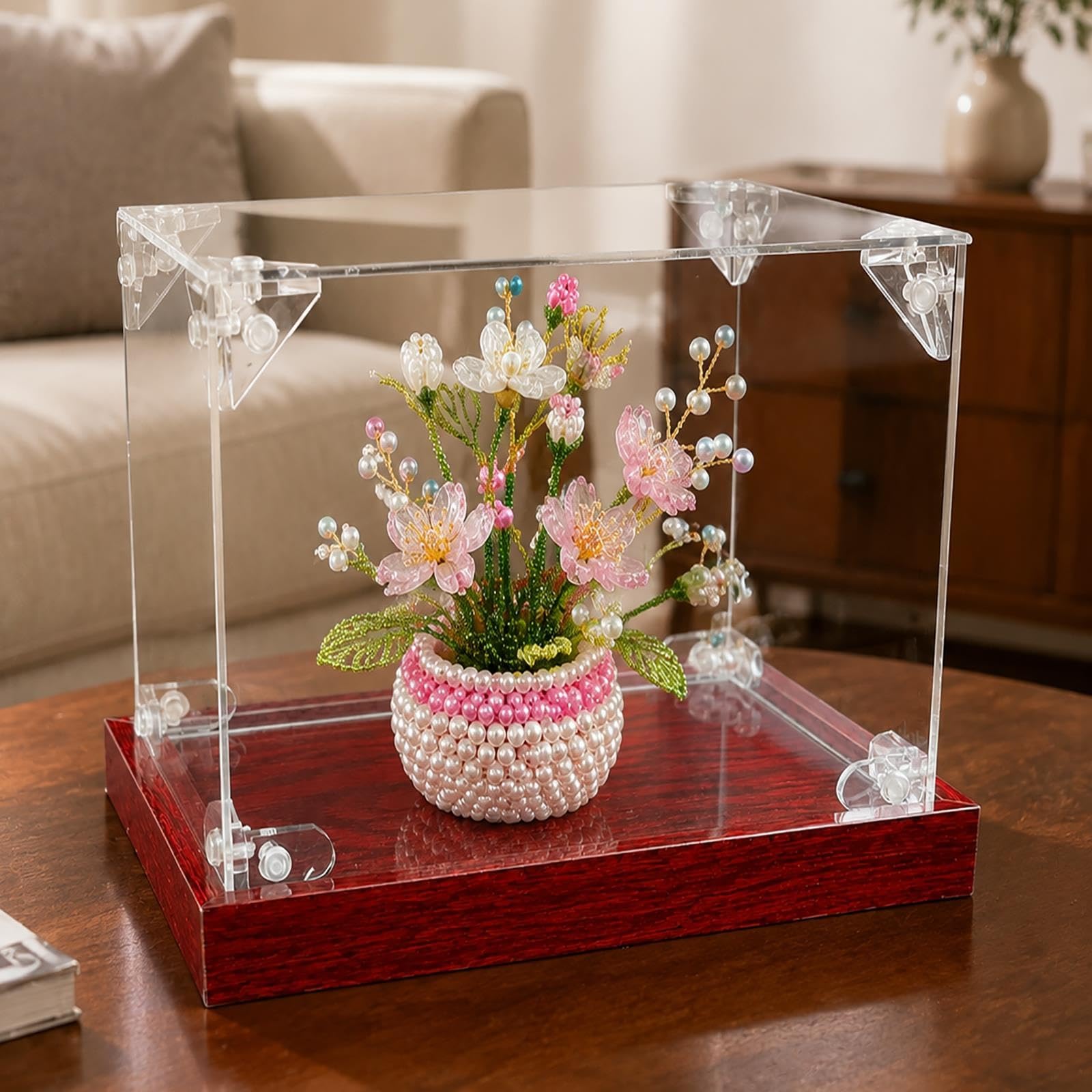 Vitrina De Acrílico / Caja De Plástico Tipo Cubo para Figuras De Acción