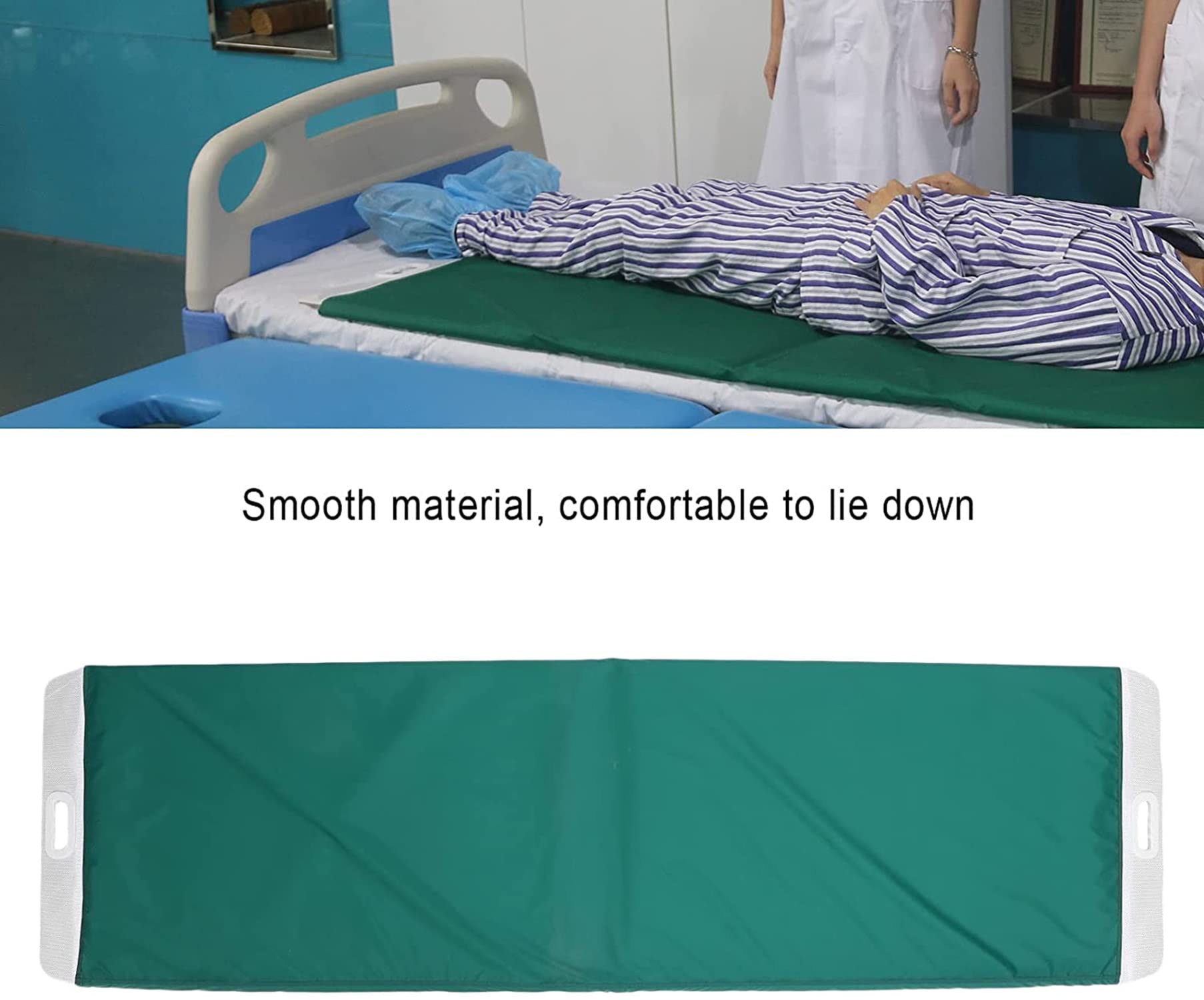 Winter Transfer Slide Board Transfer Sheets Bahre, Erwachsener medizinischer Lift Sling Krankenhausbett Patientenpositionierung glattes, abnehmbares Patienten-Transferbrett mit Aufbewahrungstasche