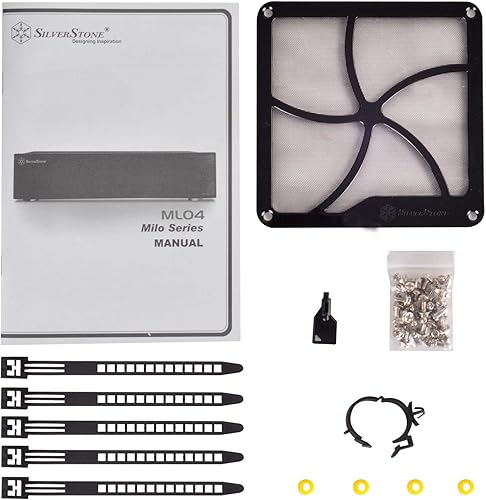 Miniatura 6 de Silverstone Milo ML04 Puerta delantera de aluminio/cuerpo de acero Micro ATX Media Center/HTPC Case, SST-ML04B