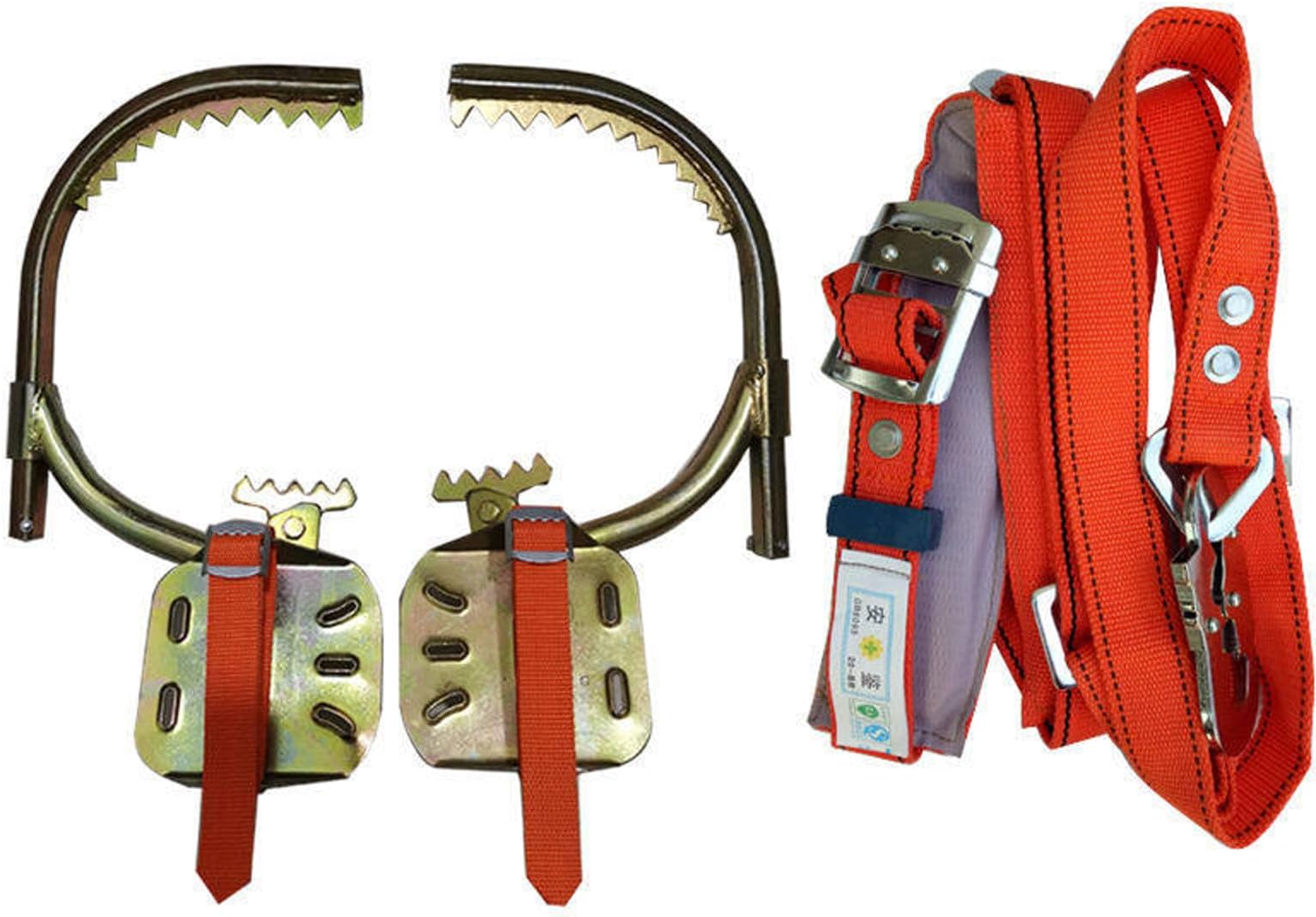 Pole Climbing Shoes,Adjustable Pole Climbing Spikes,Steel Tree Climbers Spikes,Professional Tree Climbings Spikes Kit,With Anti-Slip Spikes,For Fruit Monitoring,Tree Work