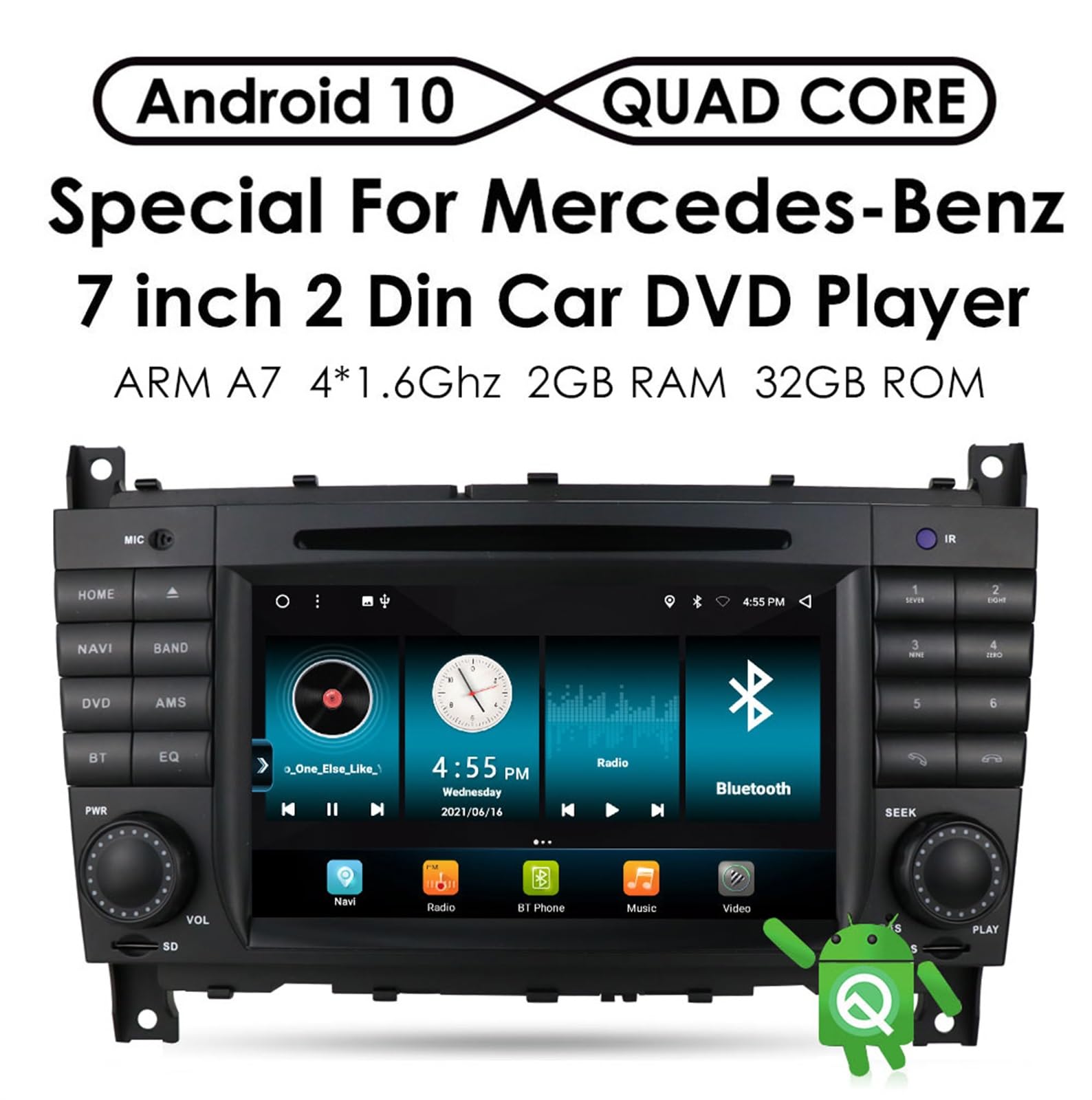 2DIN Autoradio dla Android 10 Radio samochodowe Odtwarzacz