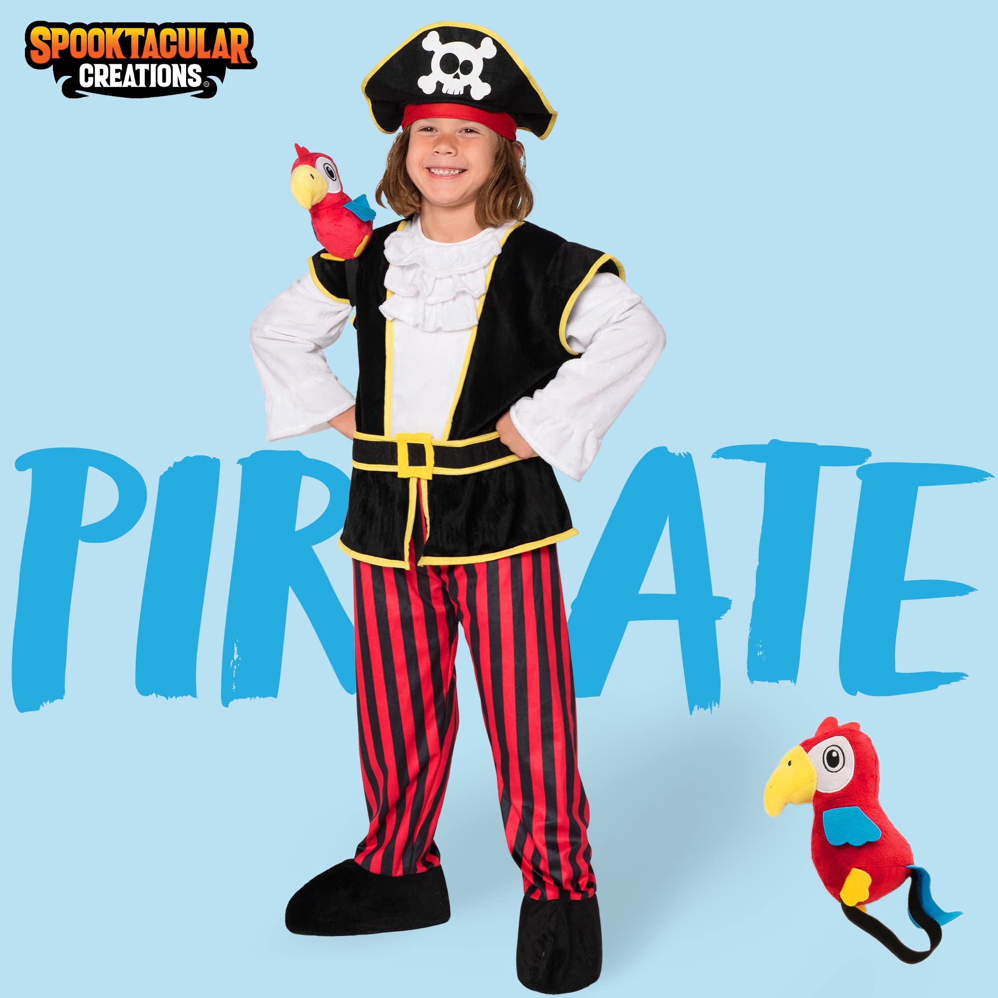 Spooktacular Creations Costume pirata per bambini per trucchi o trattamenti per bambini di Halloween, feste di abiti