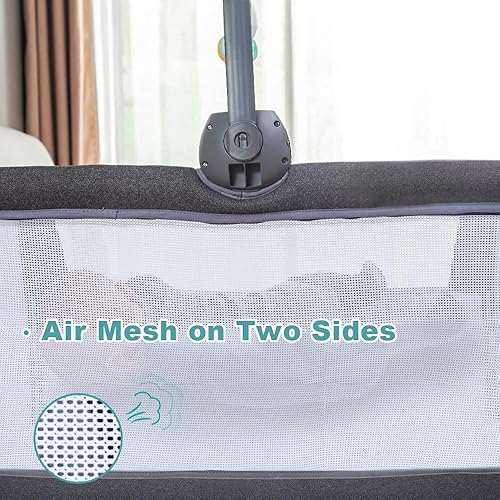 Miniatura 5 de Cuna para bebé estilo moisés de RONBEI, para recién nacido, con ruedas integradas