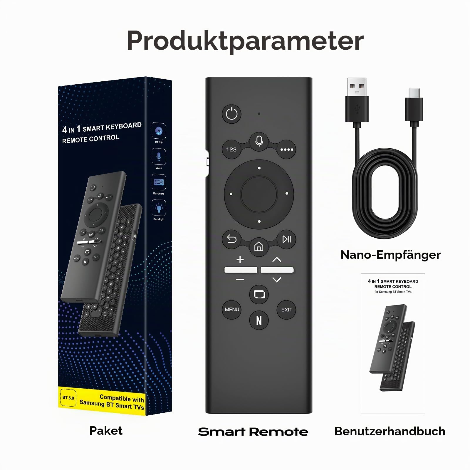 BOXPUT G71S Pro Ersatzfernbedienung für Samsung Smart TV