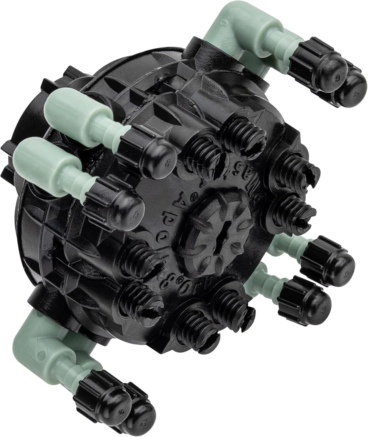 Orbit Adjustable Flow 8-Port Drip Irrigation Manifold for 1/4 Inch Tube… 10-Pack