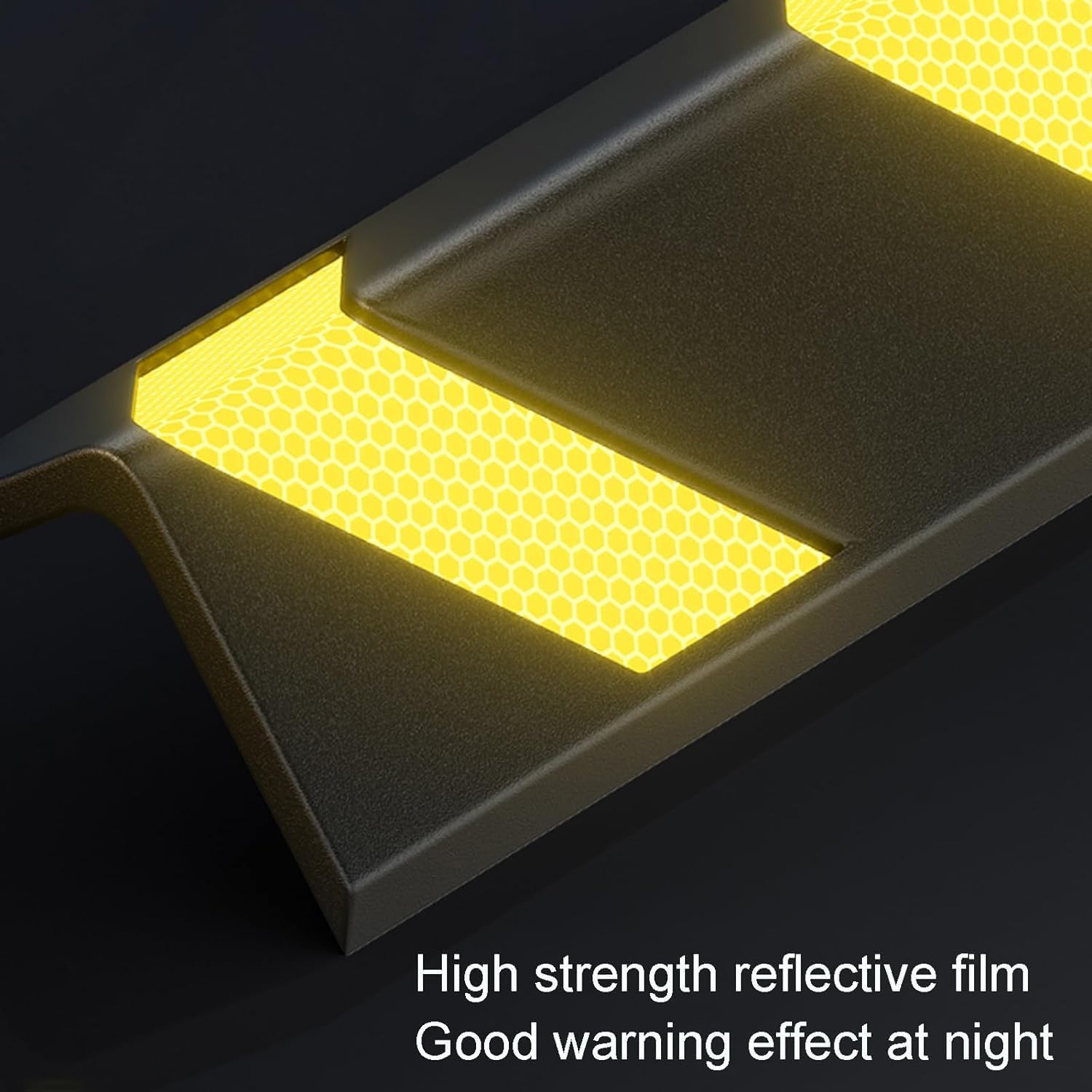 Garage Wall Protector Garage Rubber Corner Guard, Self-Adhesive Garage Door Corner Guard, Reflective Non-Slip Rubber Corner Guard for Parking Garages,