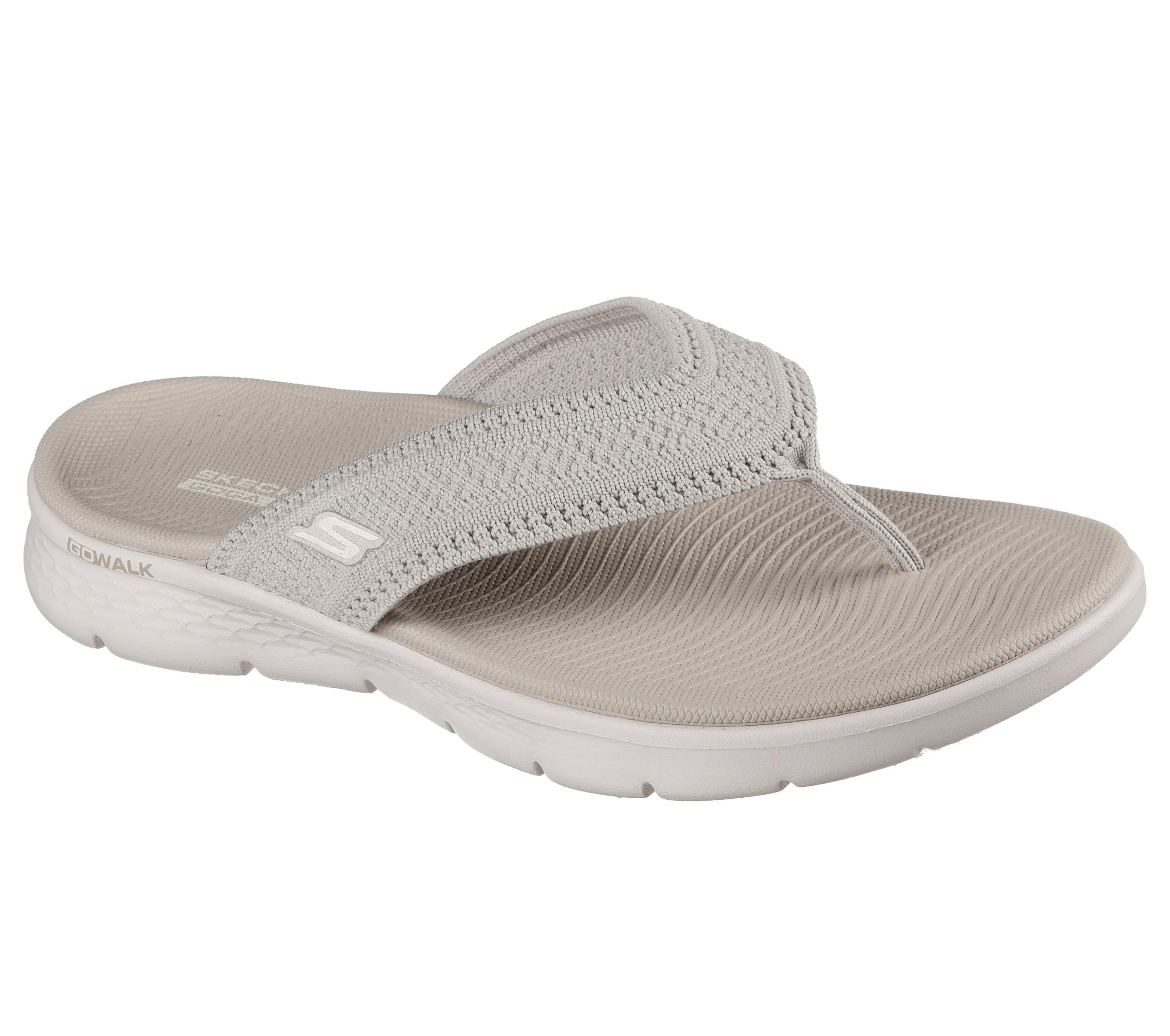 Skechers Women's GO Walk Flex Sandal Sublime, Taupe Textile, 9 UK