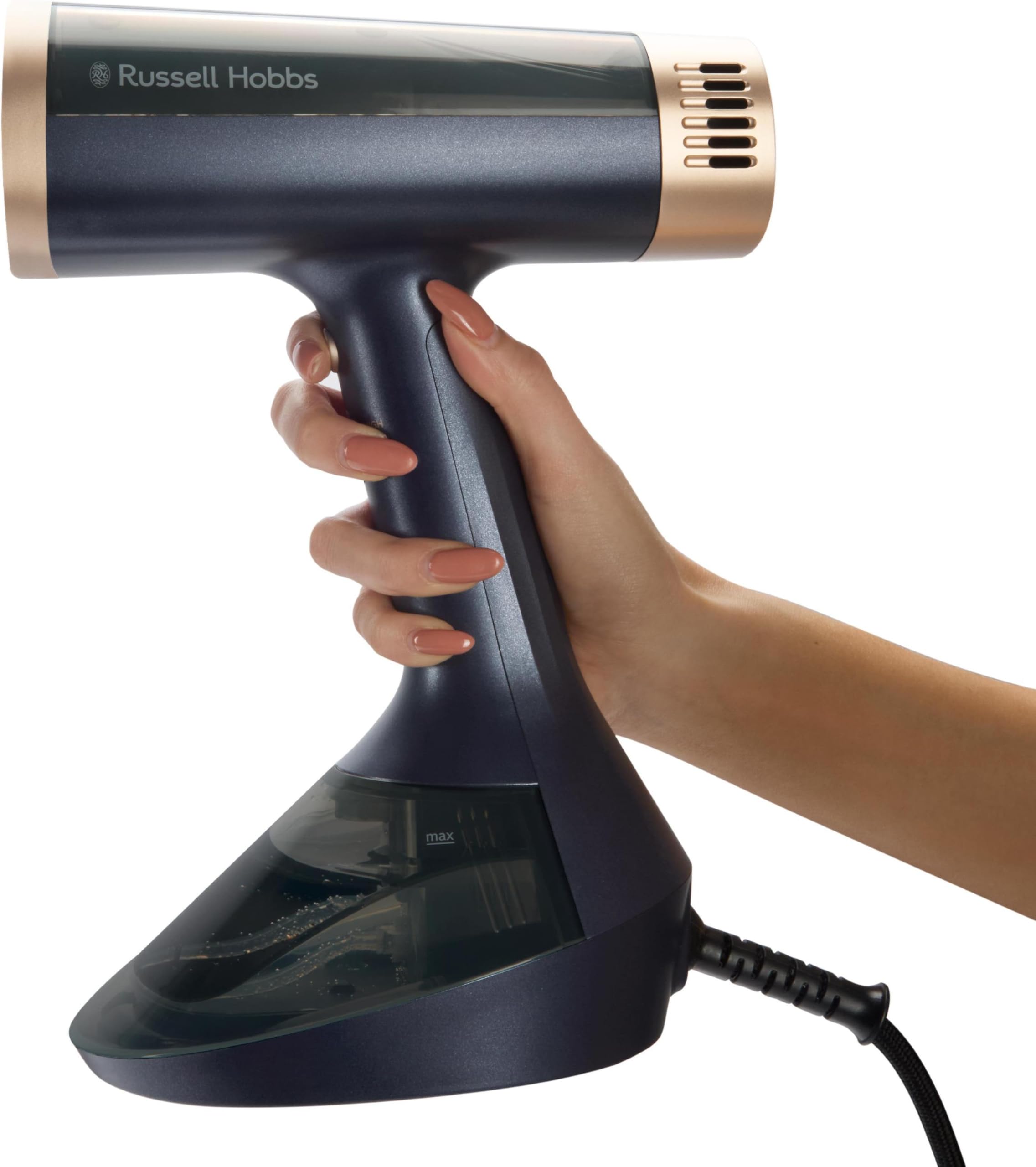 Russell Hobbs Vapore per indumenti a vapore Genie VacuSteam, 23 g/min vapore, 7 minuti di funzionamento, riscaldamento 40 secondi, stiratura efficiente e potenza di aspirazione