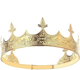 King Crown for Men Medieval Wedding, Royal Crown Accessories for Boy