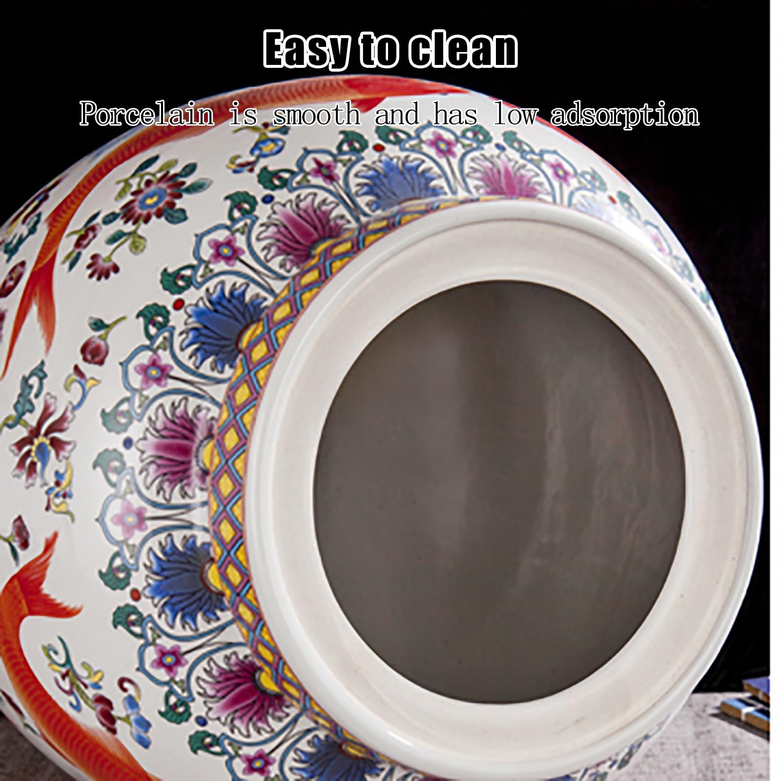 Secchio Di Riso In Ceramica Di Design Cinese, Distributore Di Cereali Con Coperchio, Contenitore Per La Conservazione Del Riso Per Uso Domestico, Per Alimenti, Secchio Di Riso In Ceramica Da 10 Kg(E,C