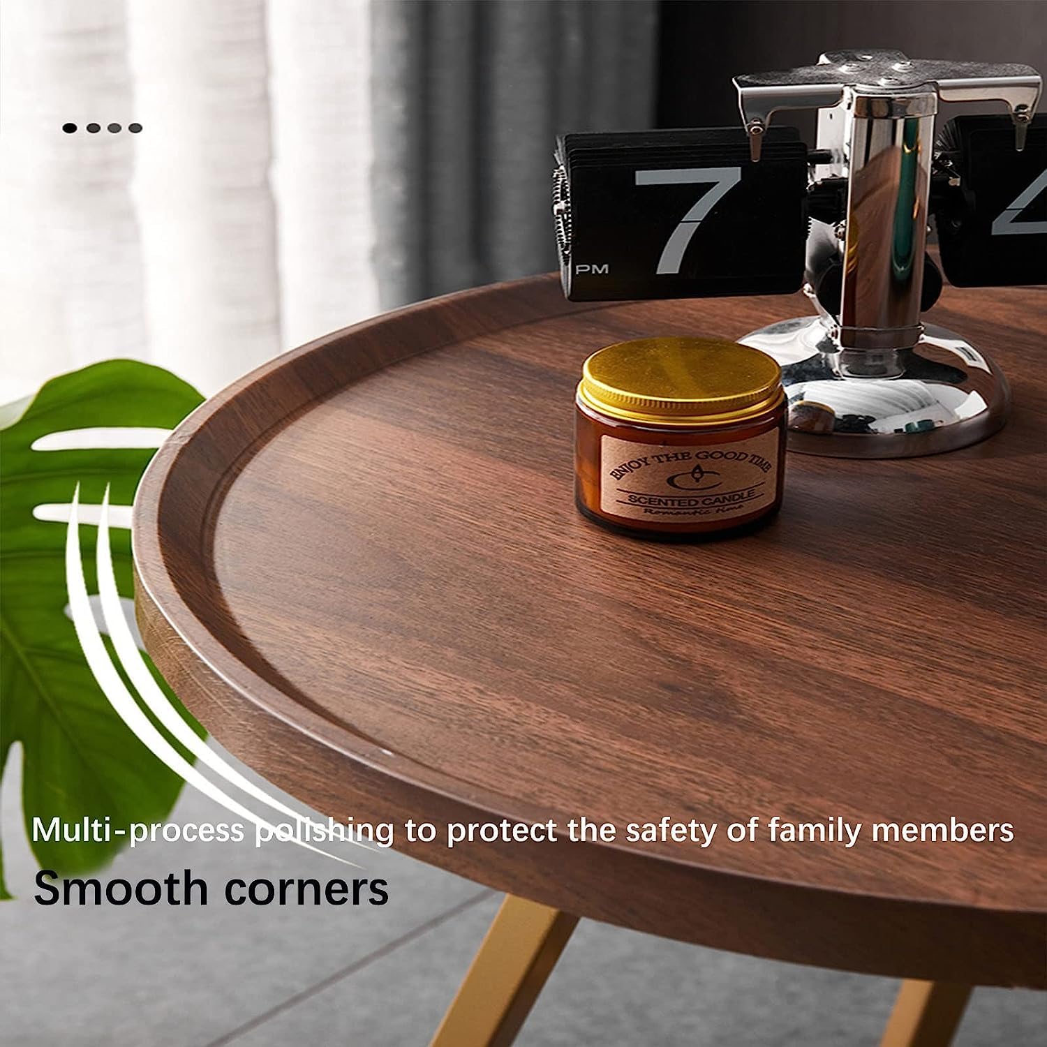 Amazon｜サイドテーブル コーヒーテーブル小さなラウンドエンド