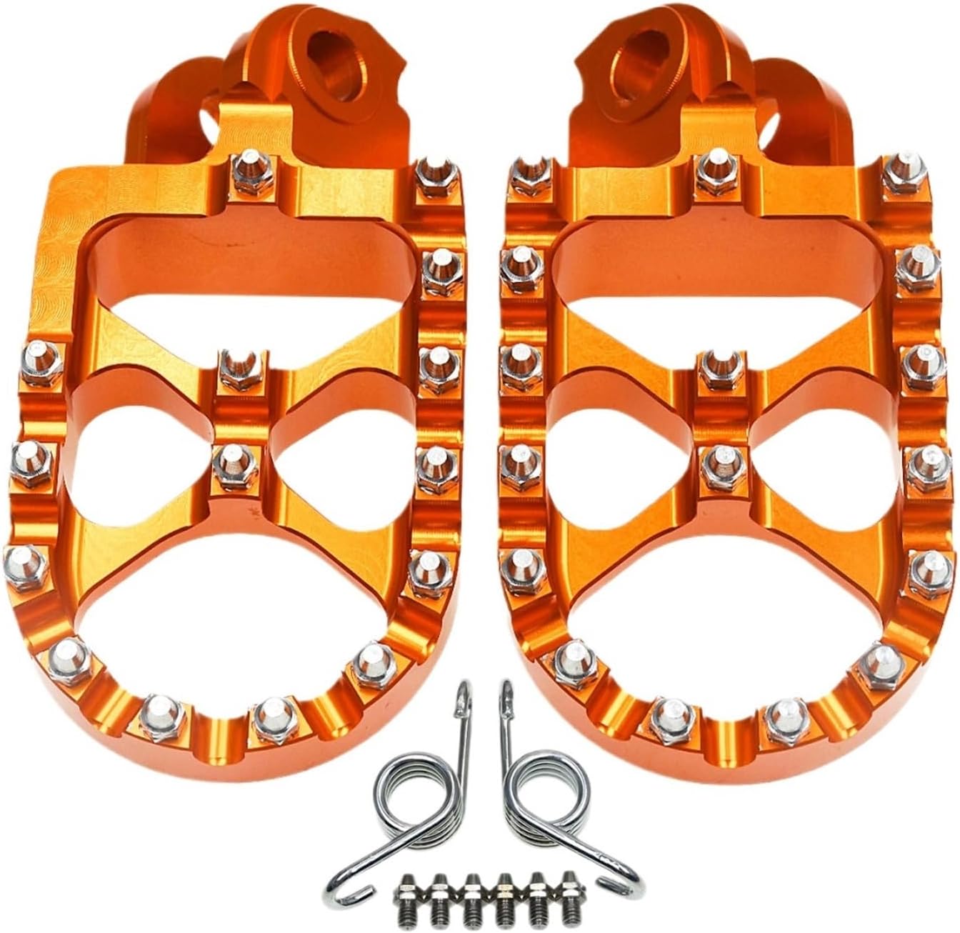 Motorcycle pedal Floor Boards Rests Pedals Fit For K-tm 690 ENDURO SMC R SX EXC XC 1290 ADV S RR 2T 4T Fit For 701 SM TC FX TE FE 300(Orange)