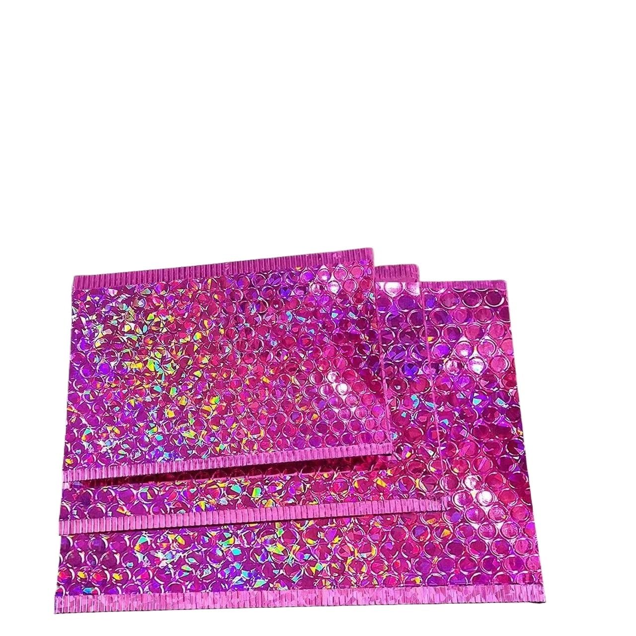 Buste Imbottite Per Spedizioni 50 Pz Busta postale olografica Argento Busta postale Borsa for corriere impermeabile Buste imbottite a bolle Borsa for imballaggio for la spedizione Buste Imbottite(Colo