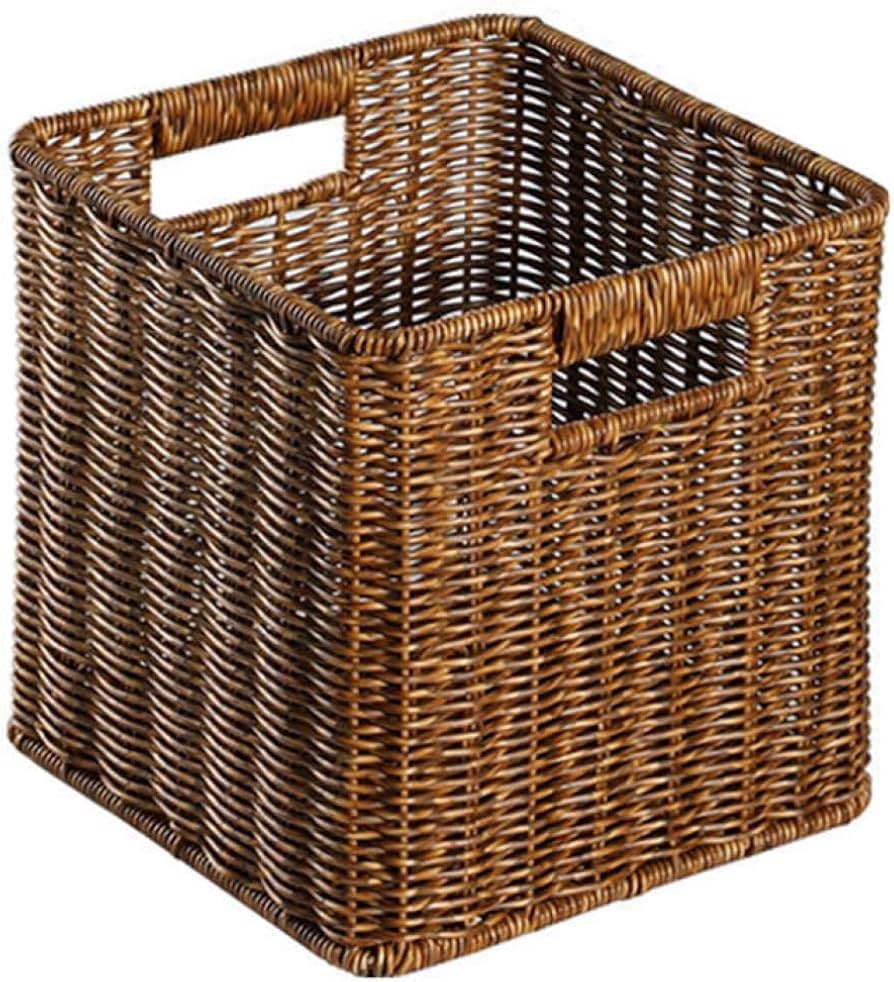 Amazon｜MJKQ9 洗えるカゴ バスケット 33*33*33cm 重ねられる カゴ